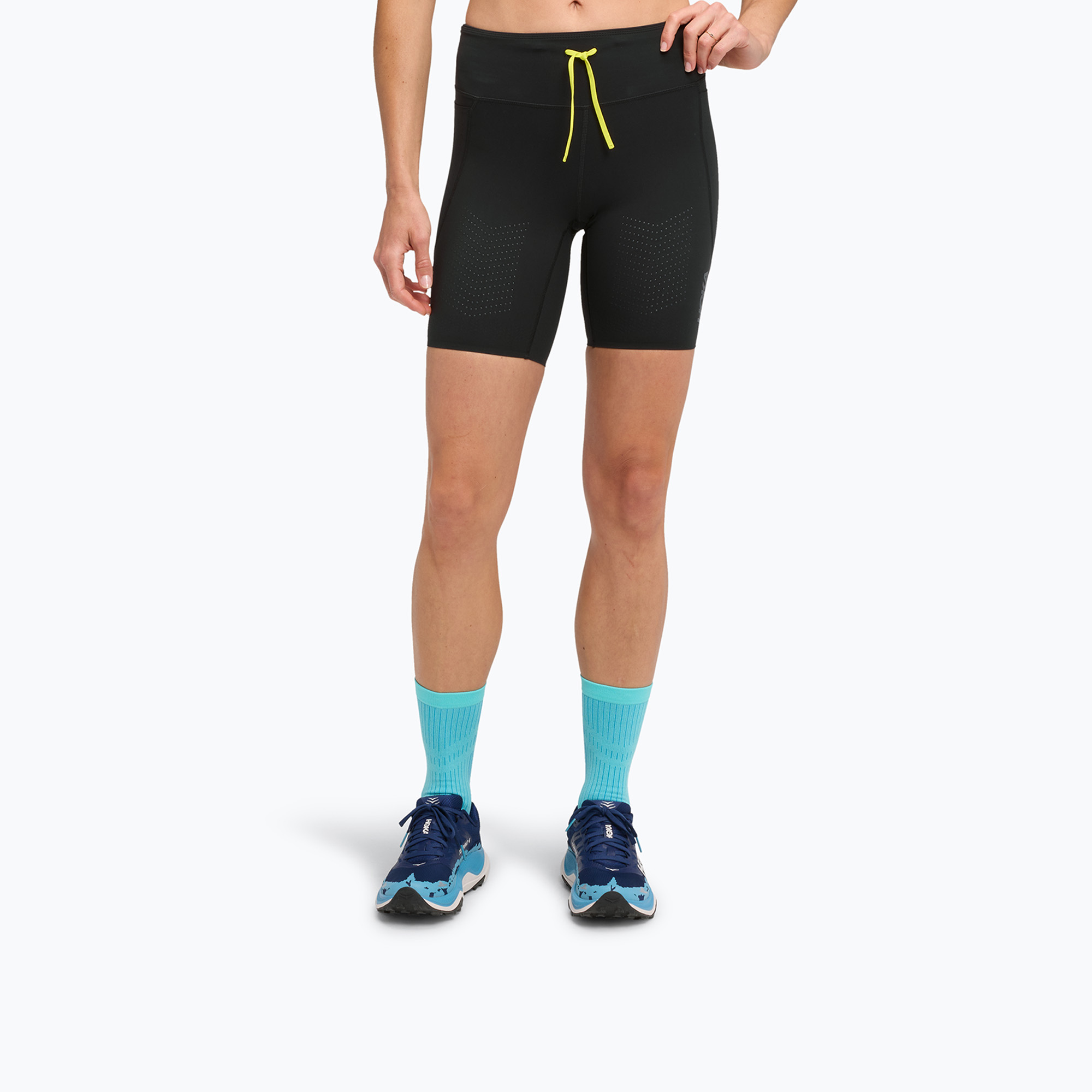 Legginsy do biegania damskie HOKA Skybreeze Half black 
