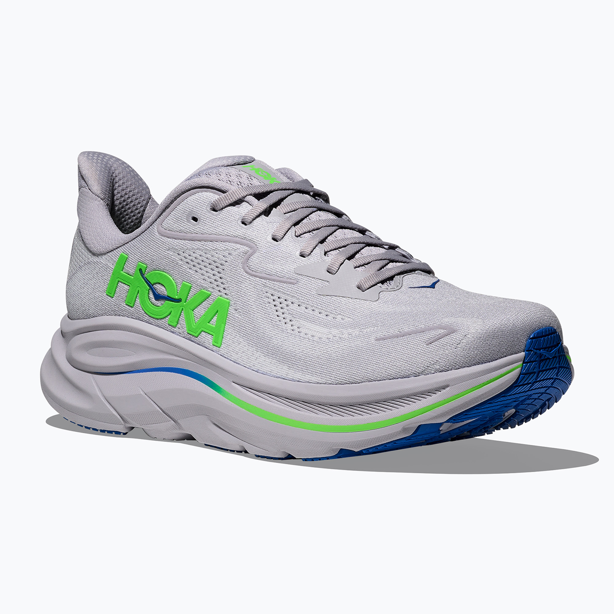 Buty do biegania męskie HOKA Clifton 10 ash grey/neon green 