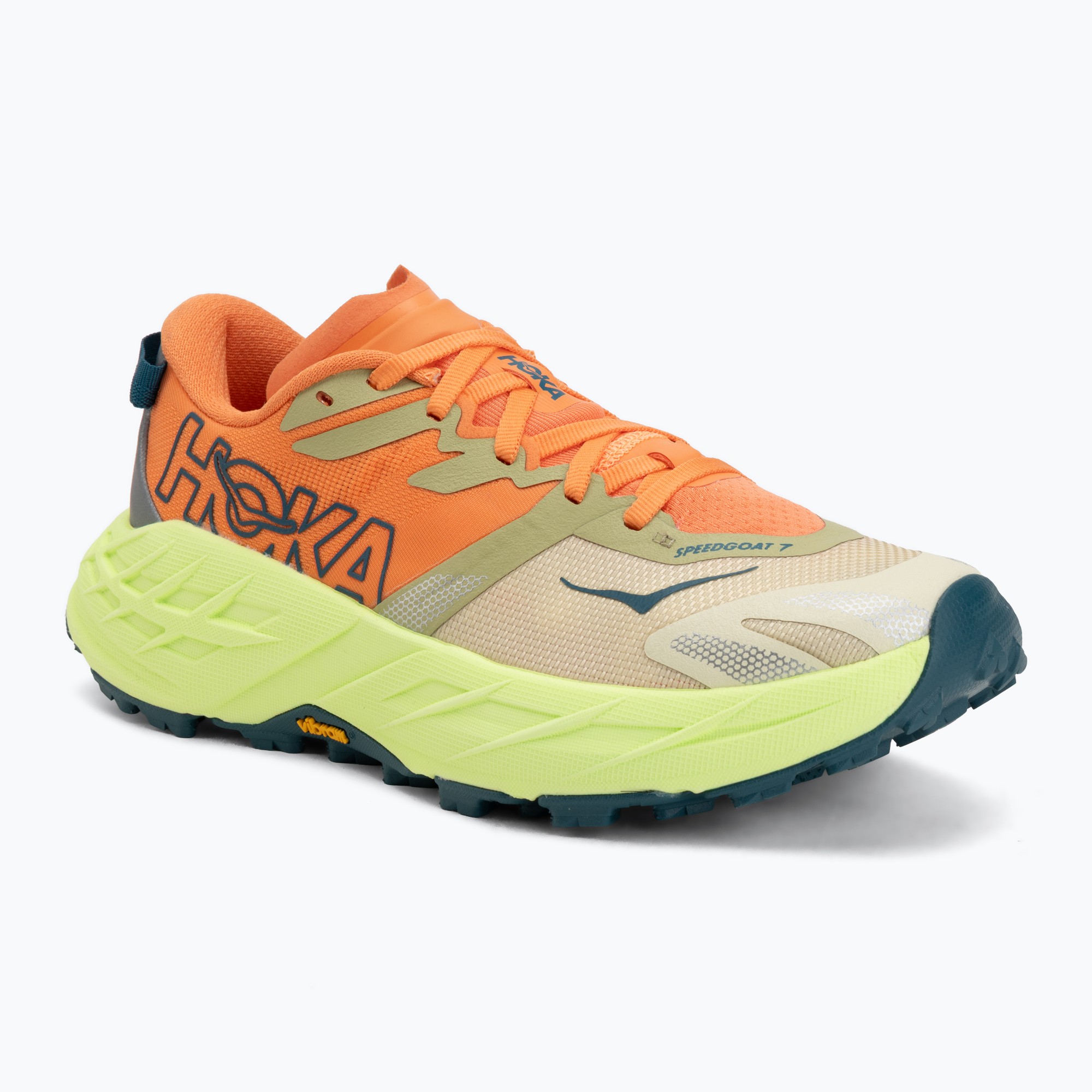 Buty do biegania damskie HOKA Speedgoat 7 persimmon/neon yuzu 