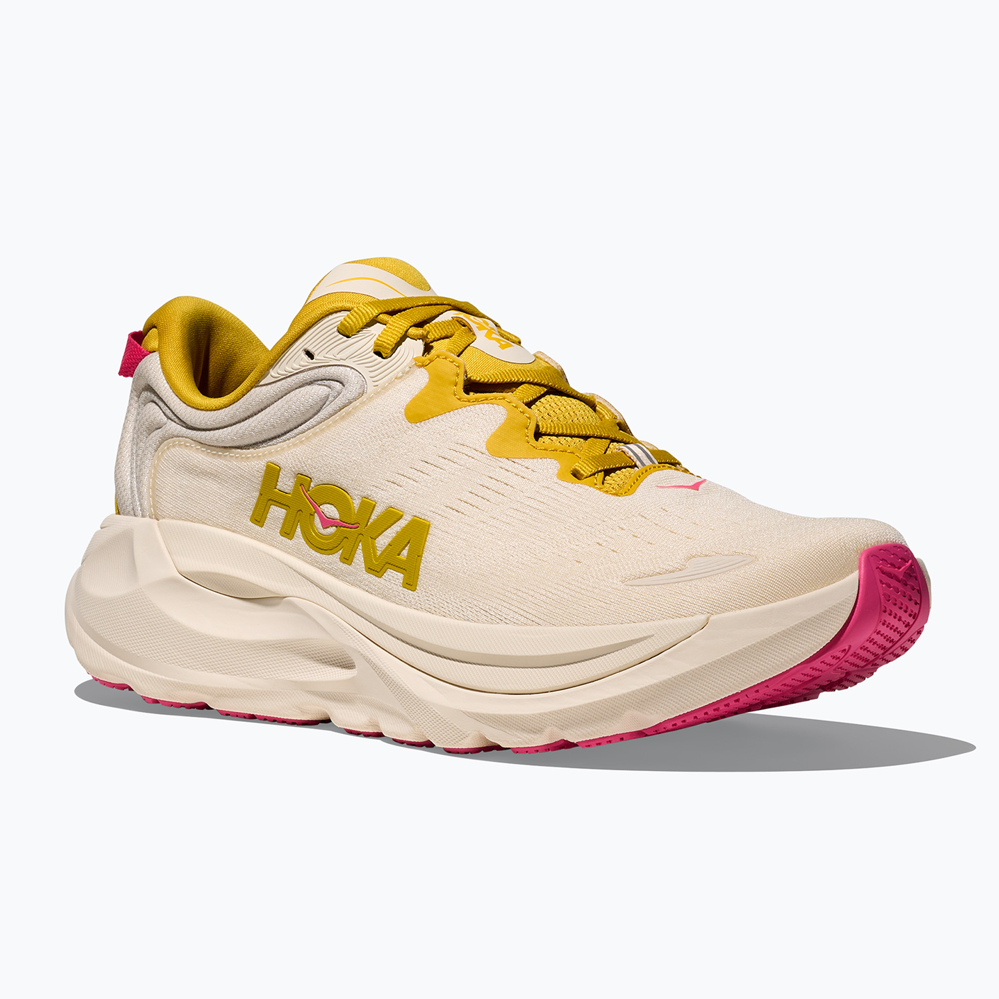 Buty do biegania damskie Hoka Gaviota 6 birch/yellow gold 