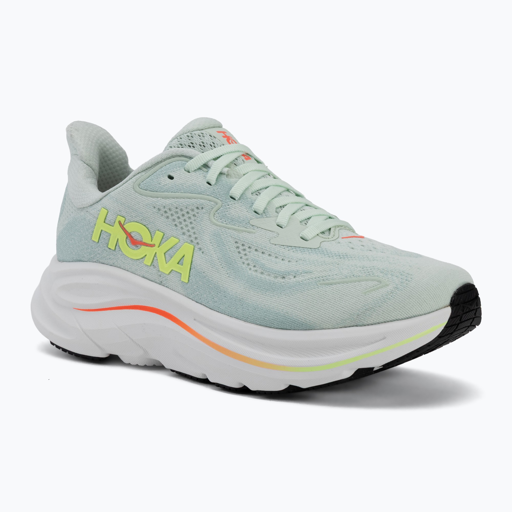Дамски обувки за бягане HOKA Clifton 10 sea glass/neon flame