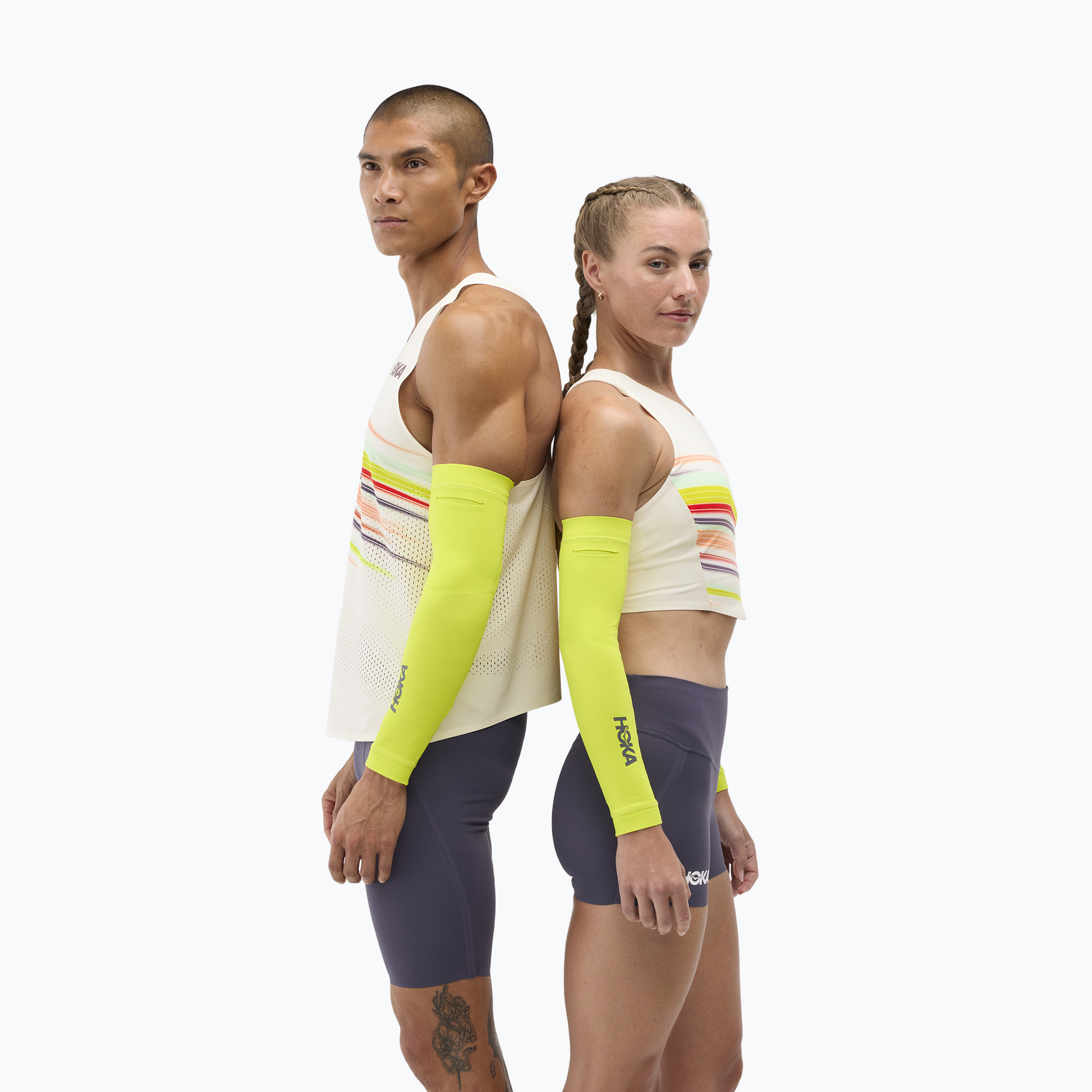 Bežecké rukávy HOKOA Race Day hoka citrus