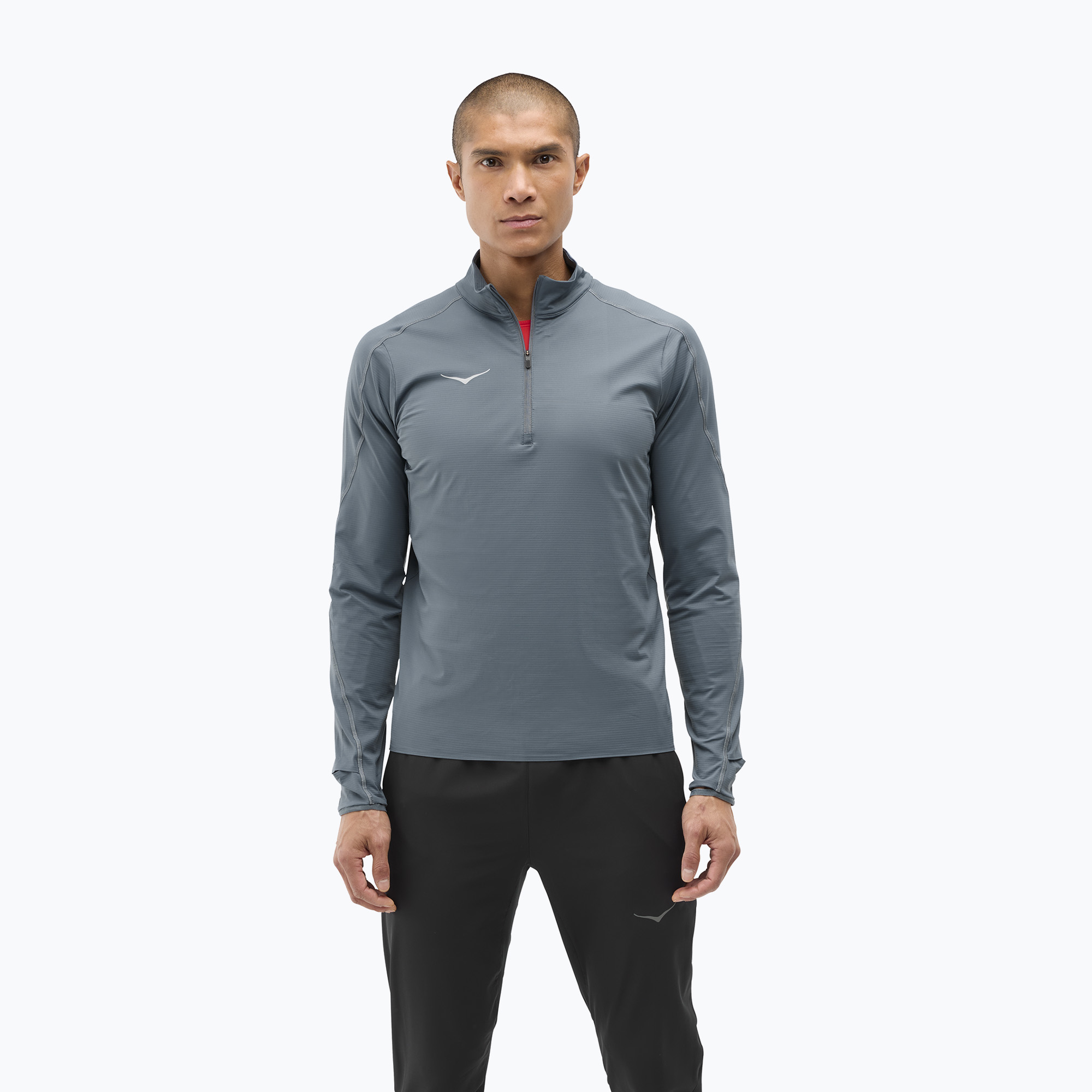 Мъжки суитшърт за бягане HOKA GlideTech Quarter Zip faded navy