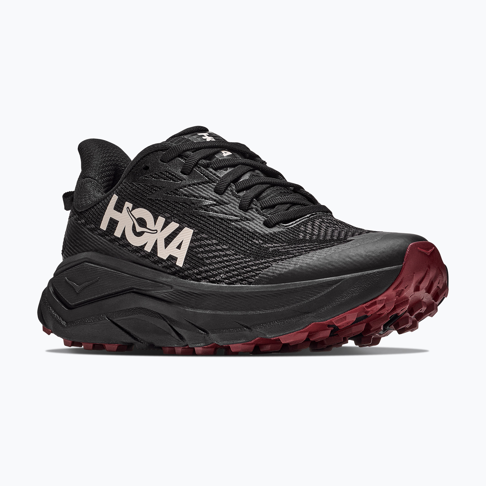 Dámske bežecké topánky HOKA Challenger 8 GTX black/varsity burgundy