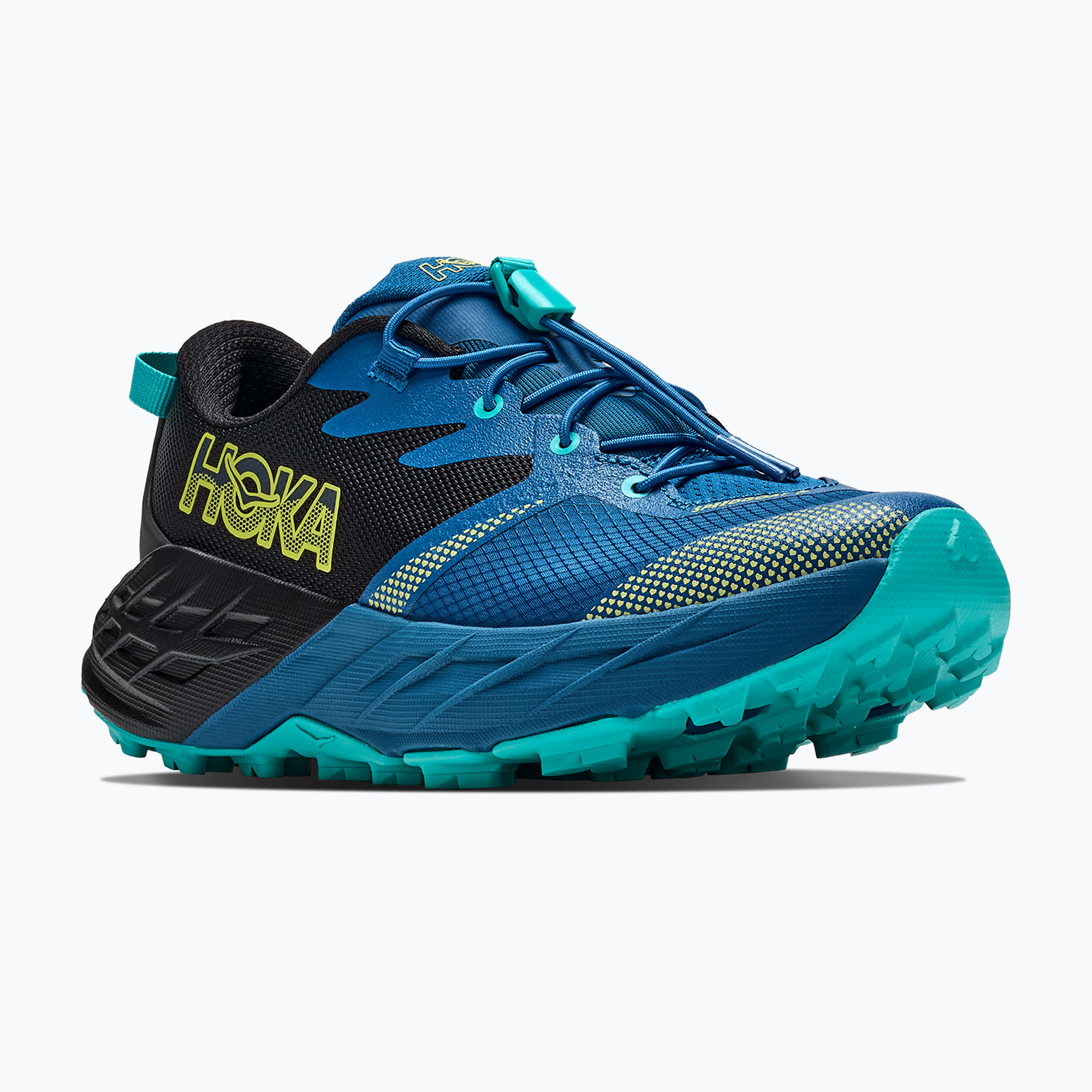 Детски обувки за бягане HOKA Speedgoat 7 black/night glow blue