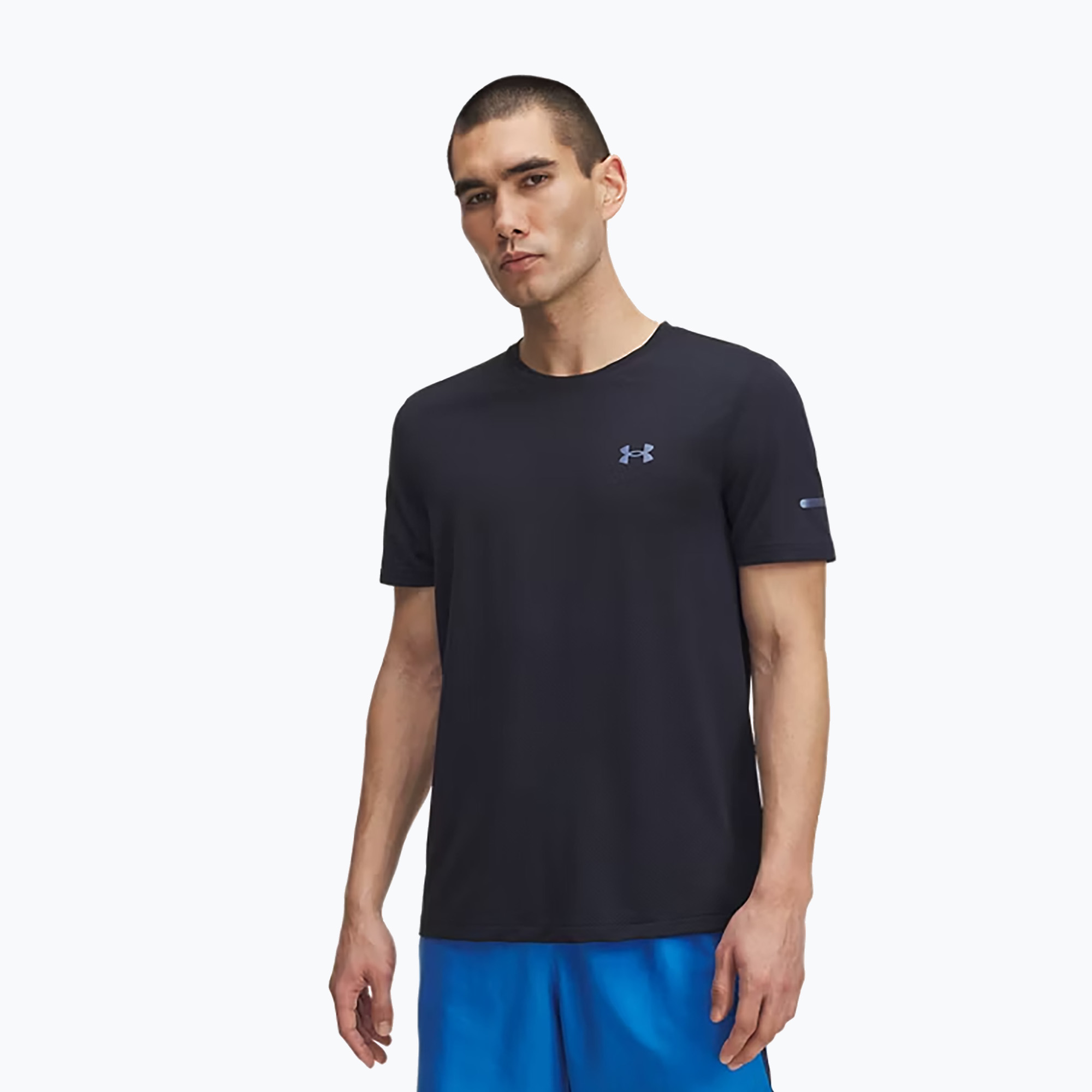 Koszulka do biegania męska Under Armour Seamless Stride washed navy/reflective 