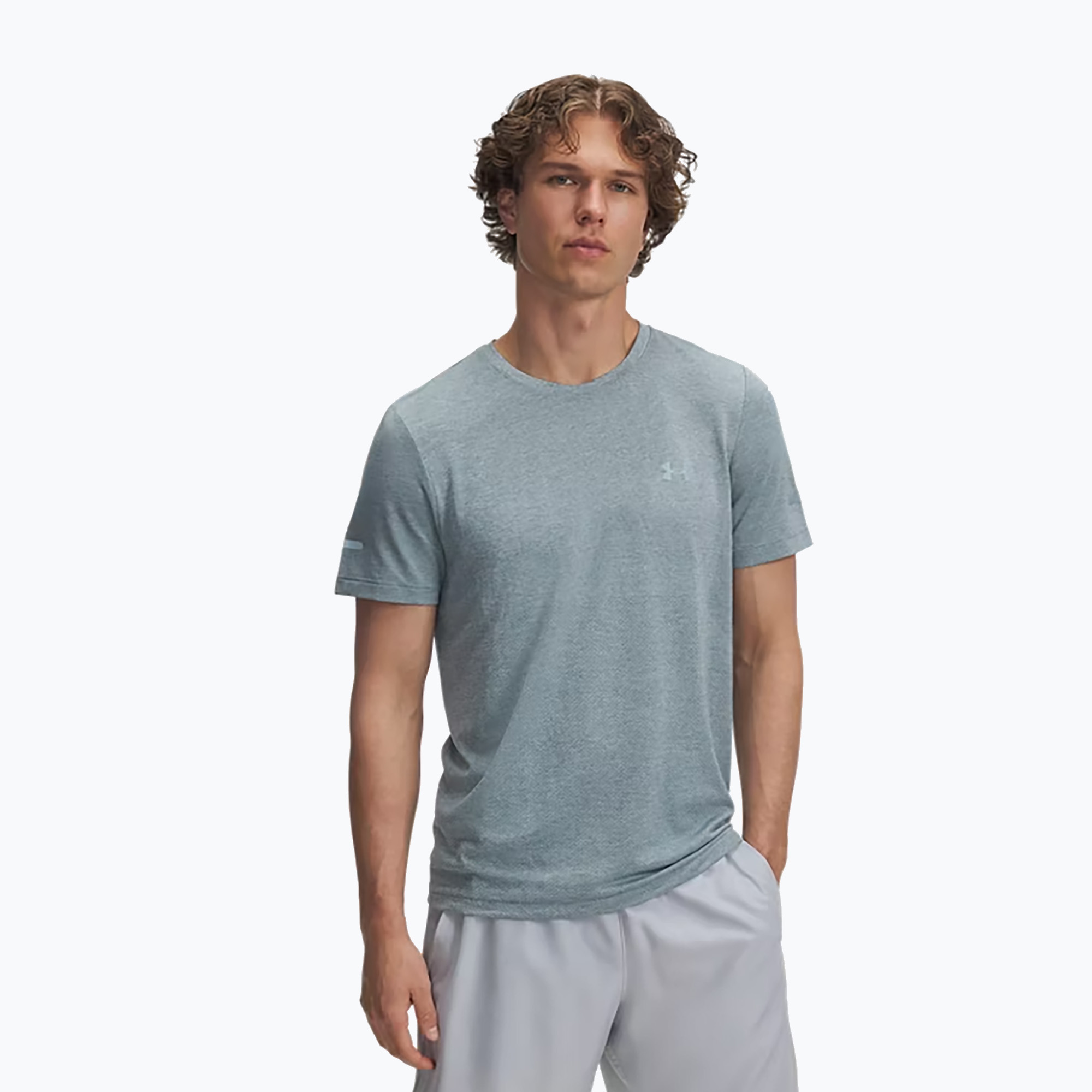 Koszulka do biegania męska Under Armour Seamless Stride serpentine/reflective 