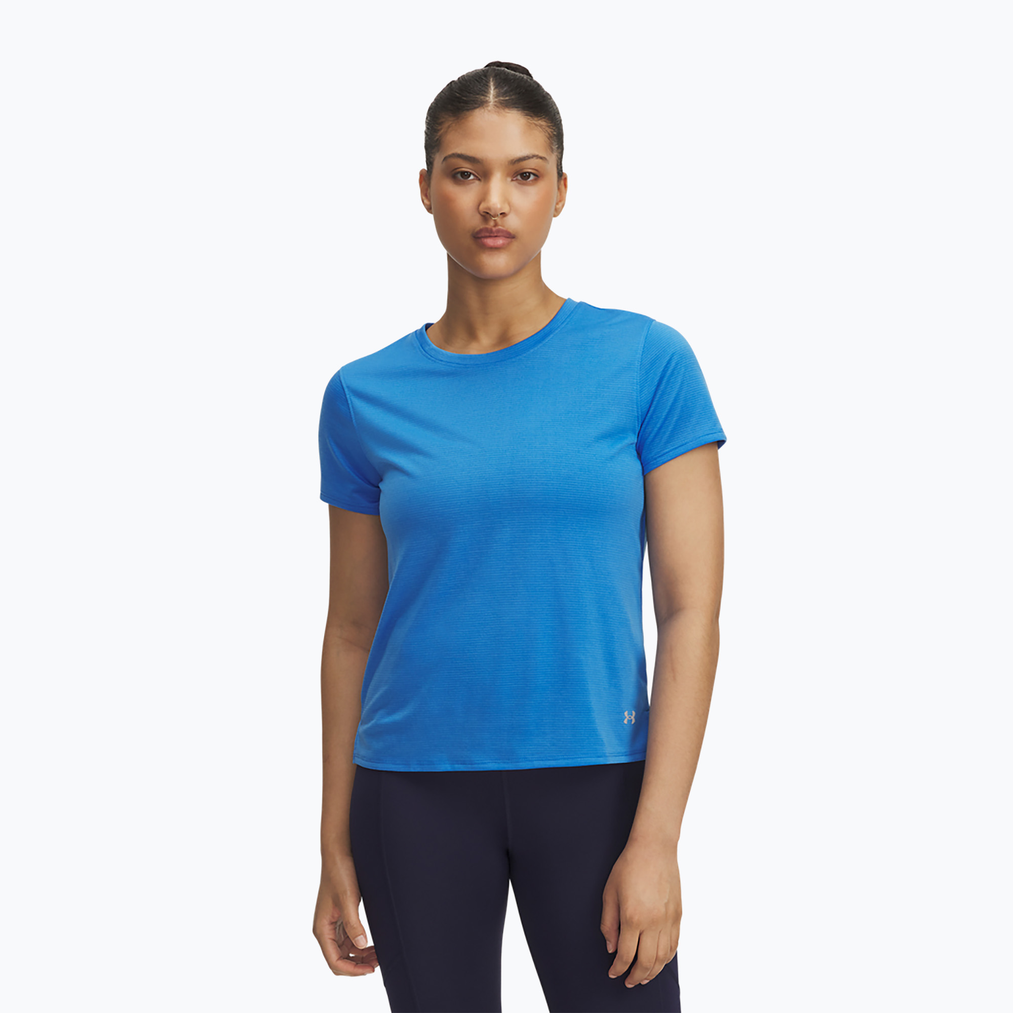 Koszulka do biegania damska Under Armour Launch blue atlantis/reflective 