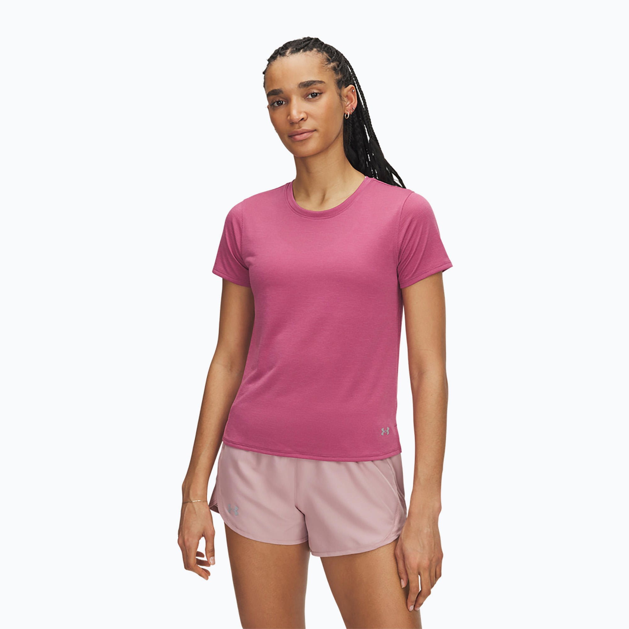 Koszulka do biegania damska Under Armour Launch fuchsia dusk/reflective 