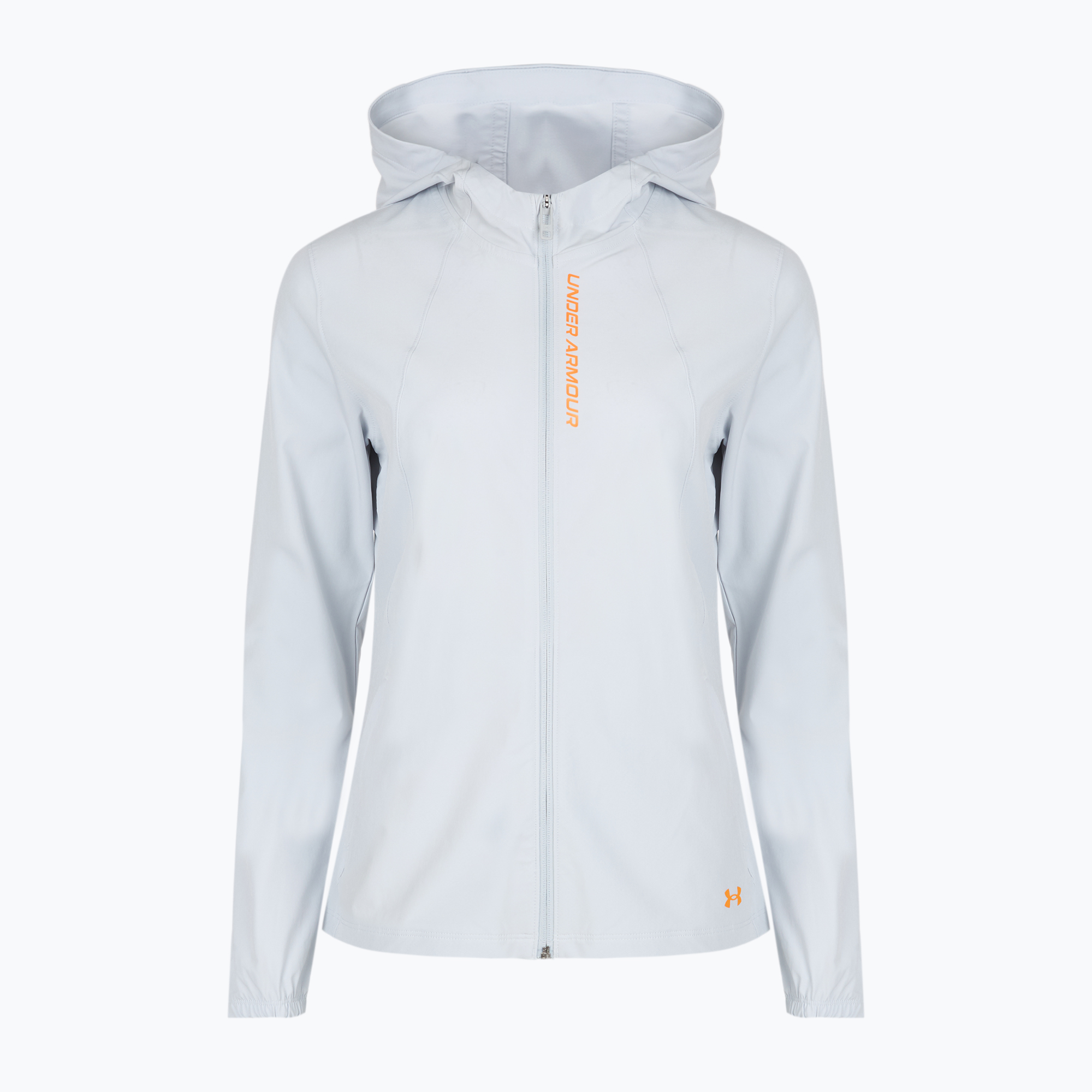 Kurtka do biegania damska Under Armour Outrun The Storm halo gray/squad orange 