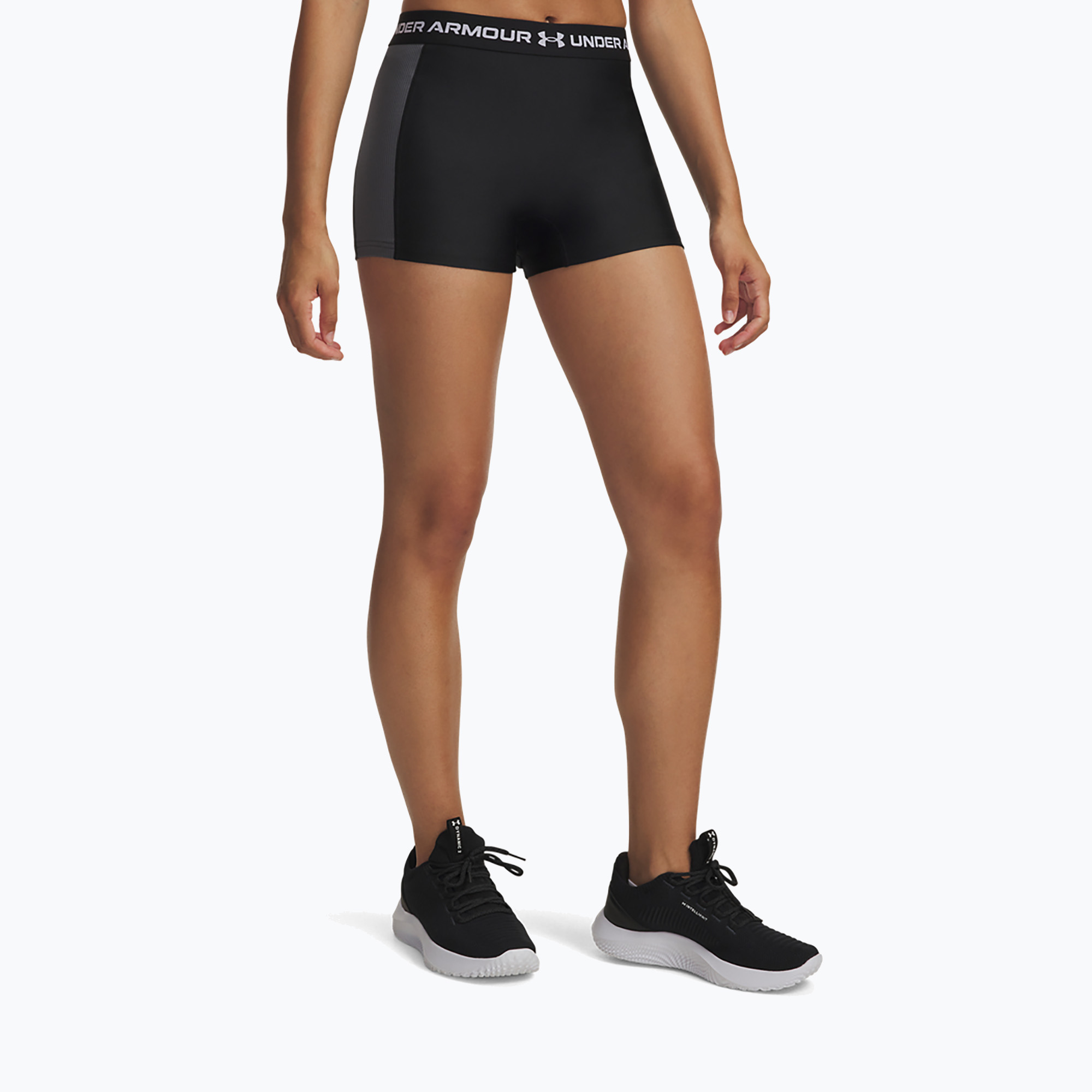 Spodenki treningowe damskie Under Armour HeatGear Rib Shorty black/castlerock/white 
