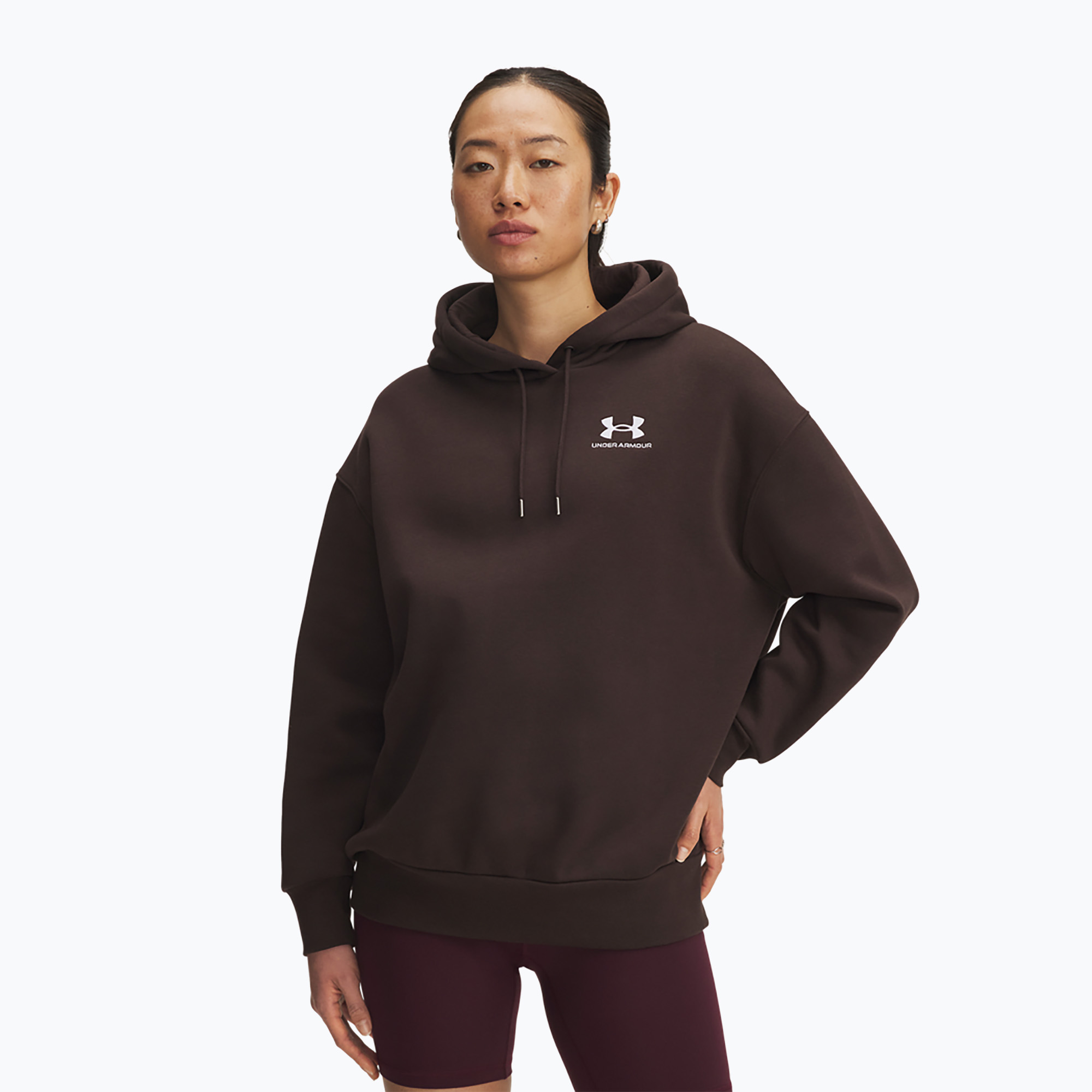 Bluza damska Under Armour Icon Fleece Hoodie kona brown/white 