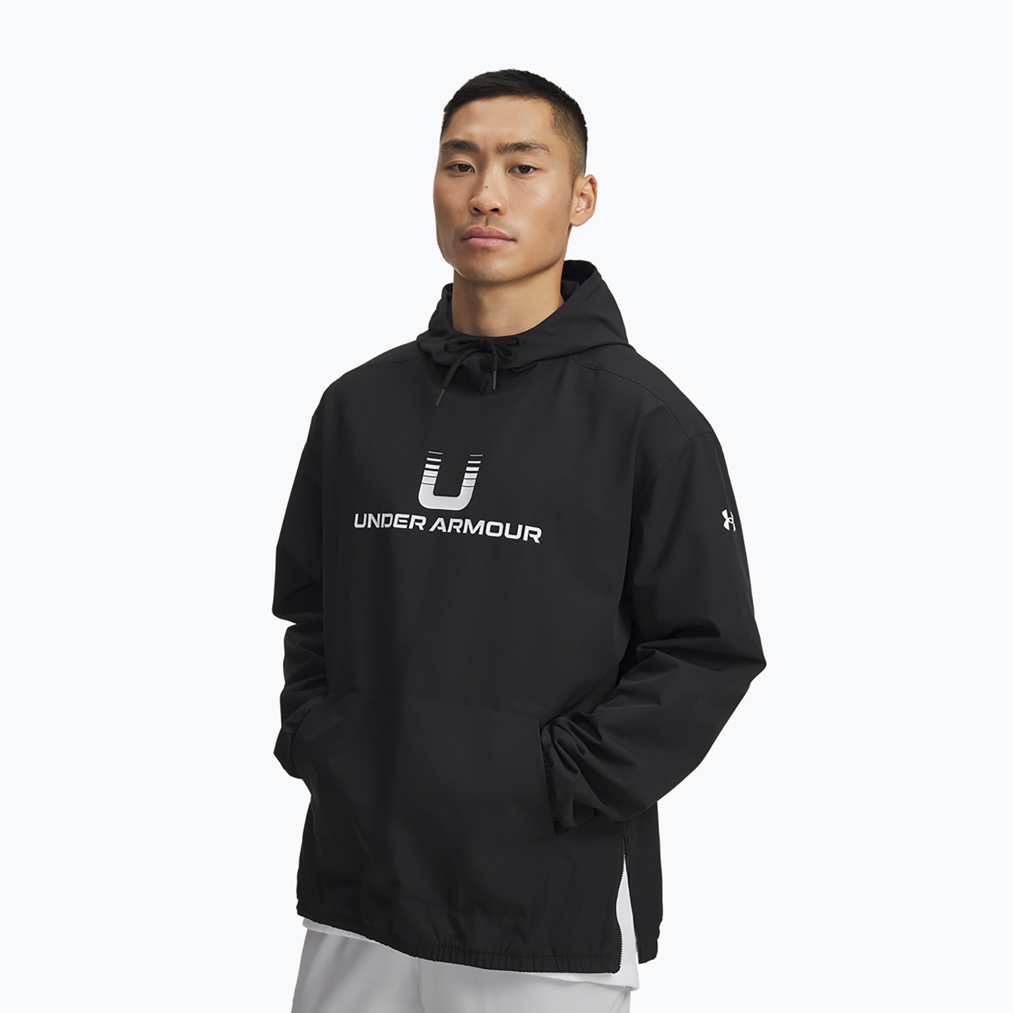 Bluza męska Under Armour Unstoppable Woven Hoodie black/white 