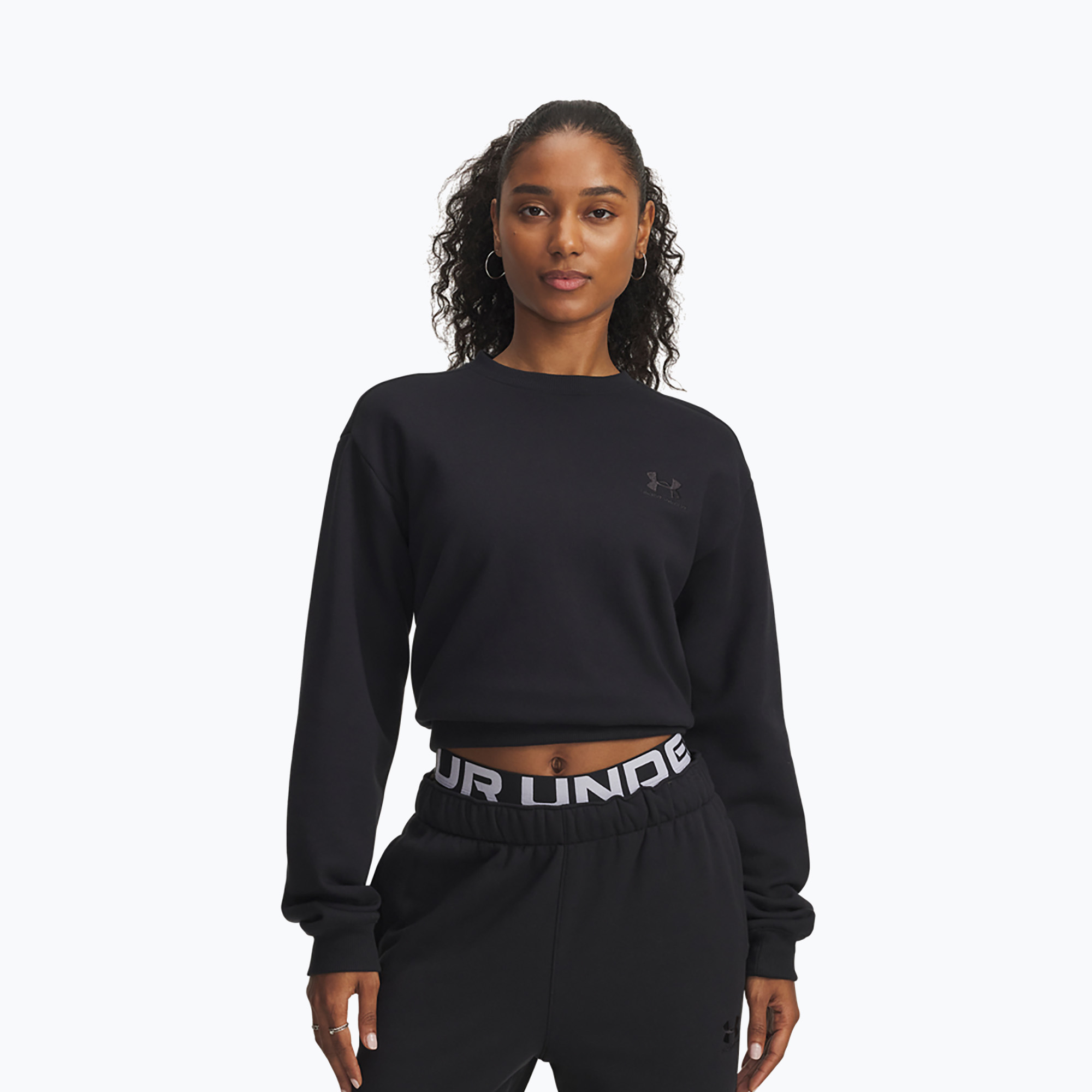 Bluza treningowa damska Under Armour Icon Vida Fleece Crew black/black 