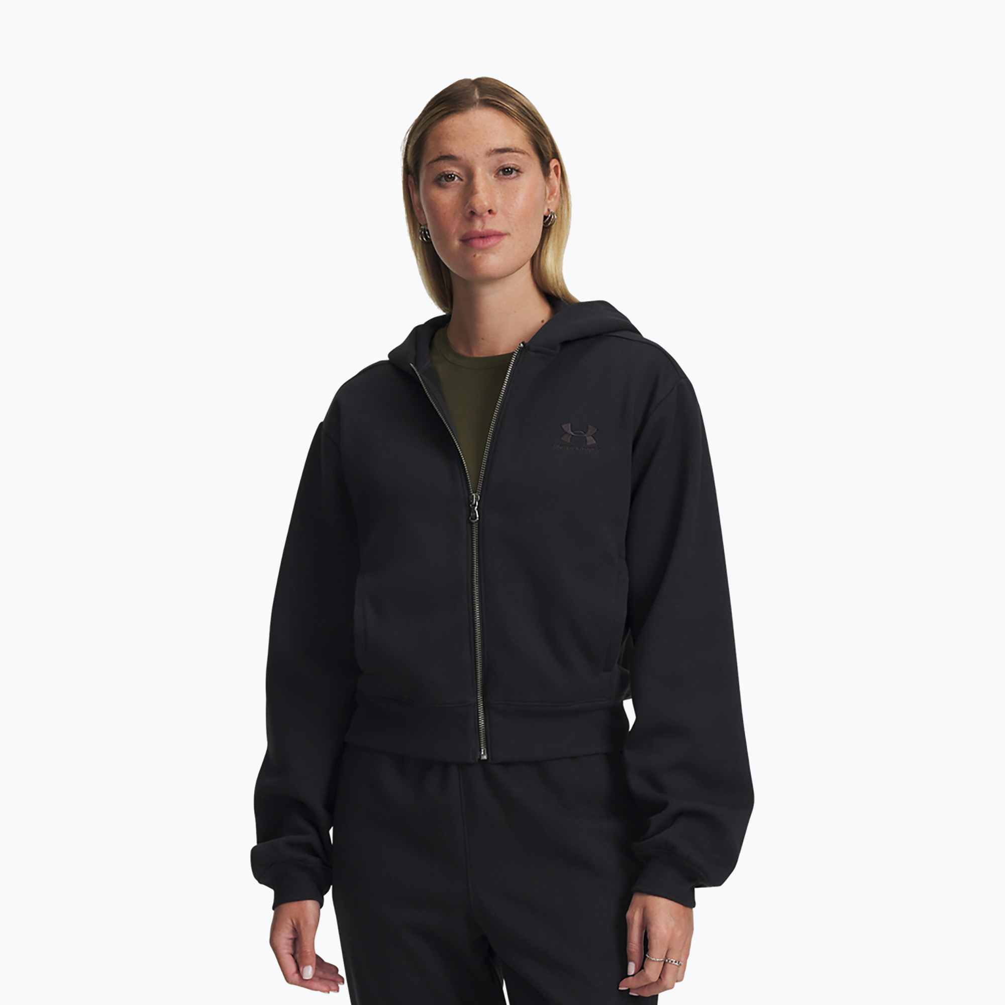 Bluza treningowa damska Under Armour Icon Vida Fleece FZ black/black 