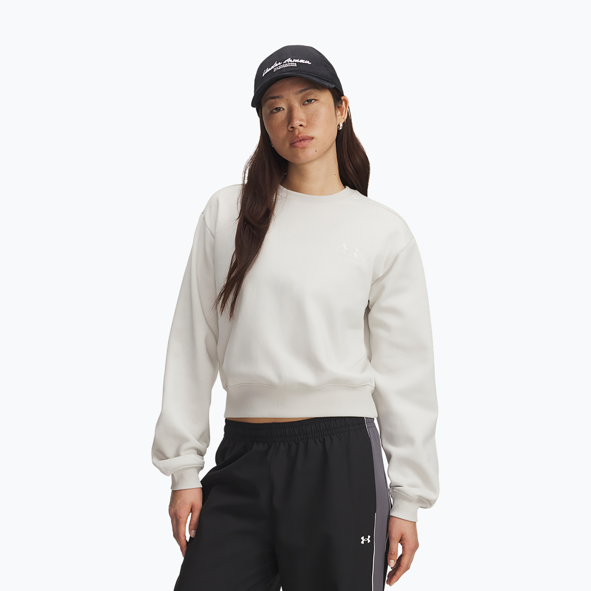 Bluza treningowa damska Under Armour Icon Vida Fleece Crew summit white/summit white 