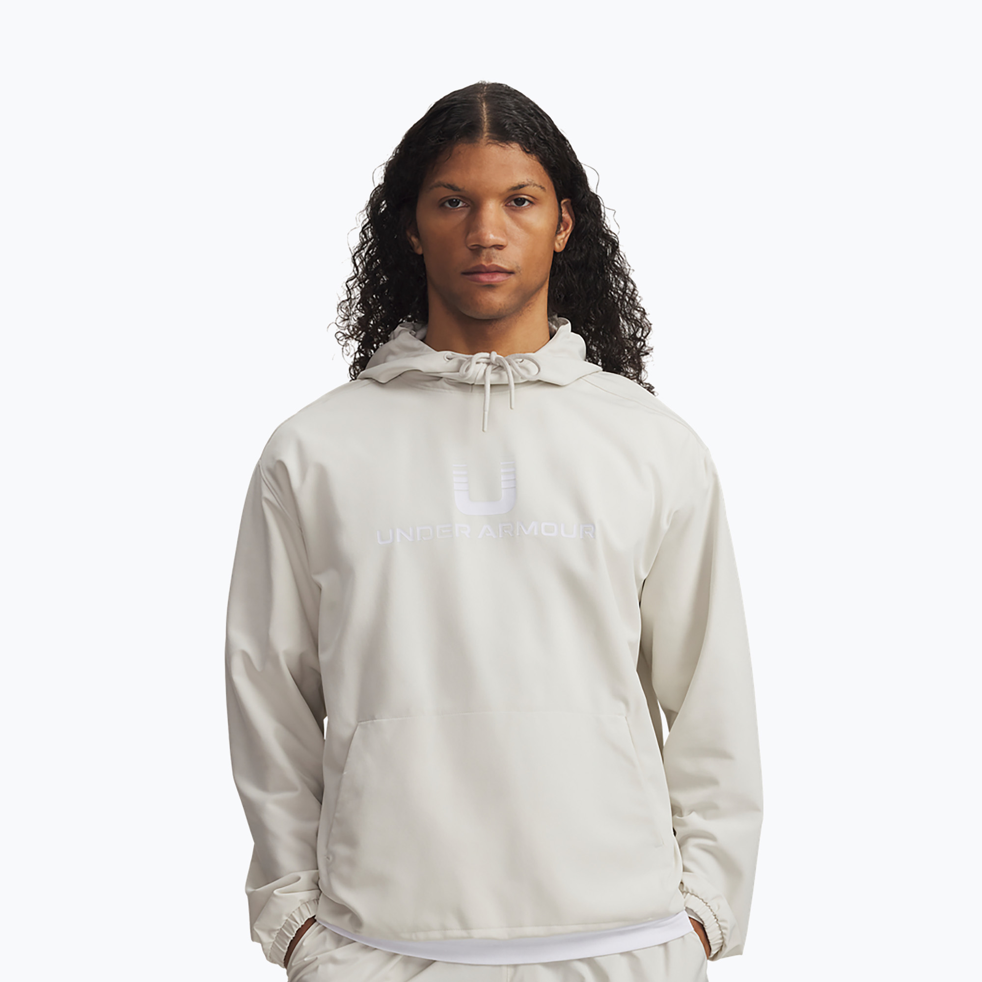 Bluza męska Under Armour Unstoppable Woven Hoodie summit white/white 
