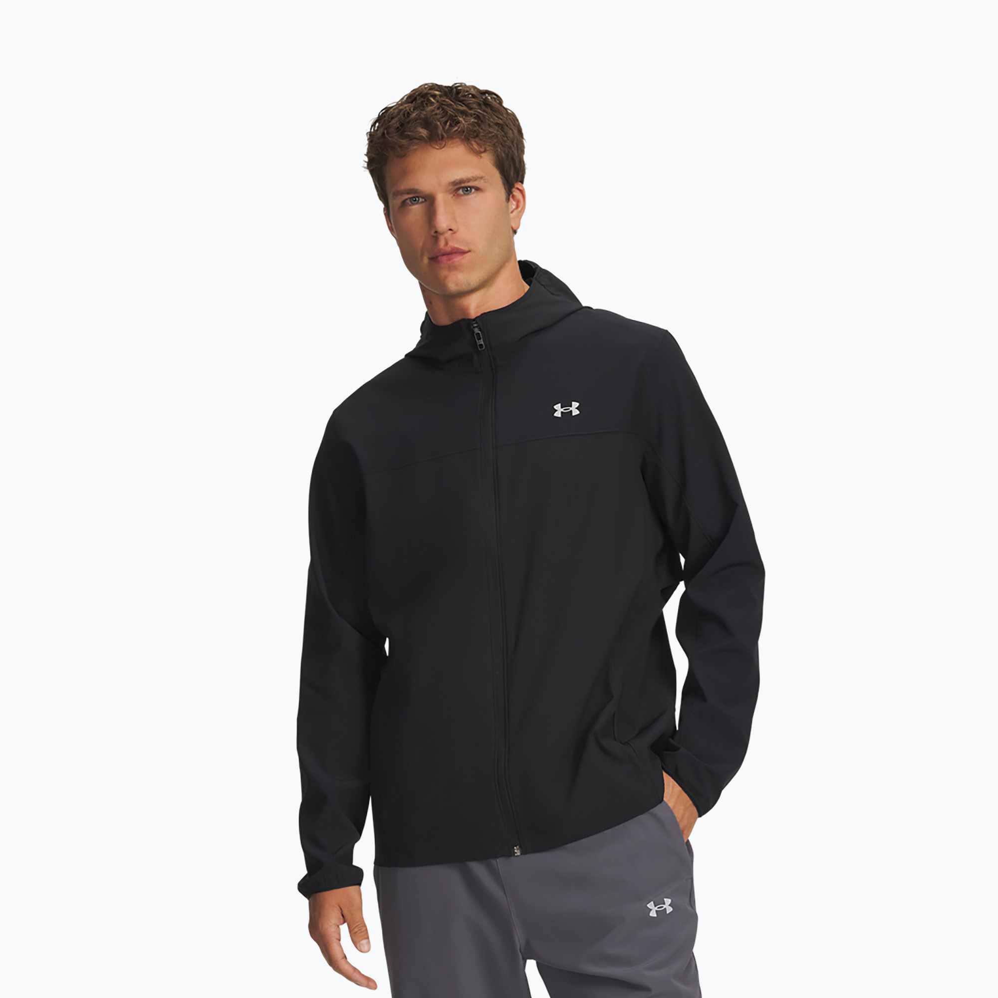 Kurtka do biegania męska Under Armour Velociti Pro Storm balck/black/reflective 