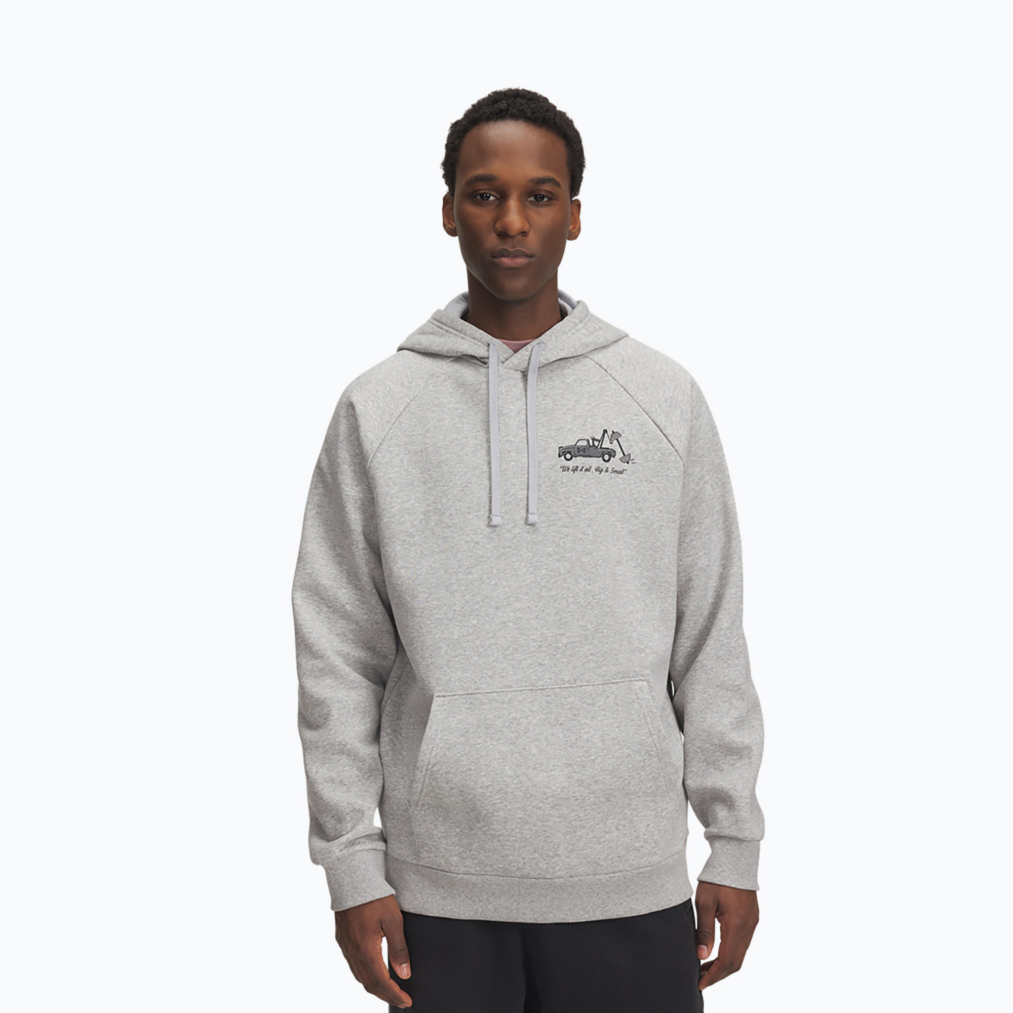Bluza męska Under Armour Rival Fleece HBR Logo Hoodie mod gray light heather/castlerock 