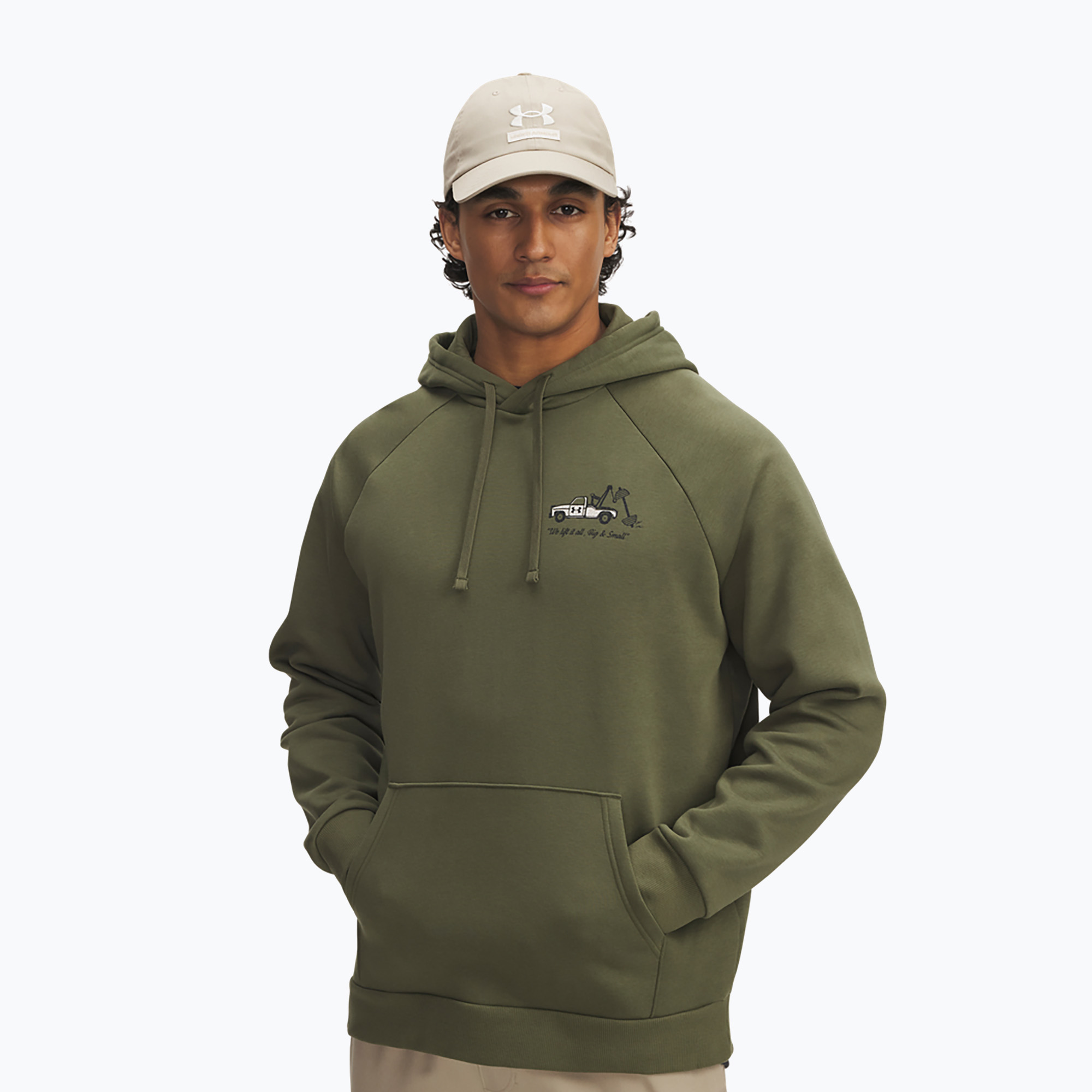Bluza męska Under Armour Rival Fleece HBR Logo Hoodie marine od green/stone 