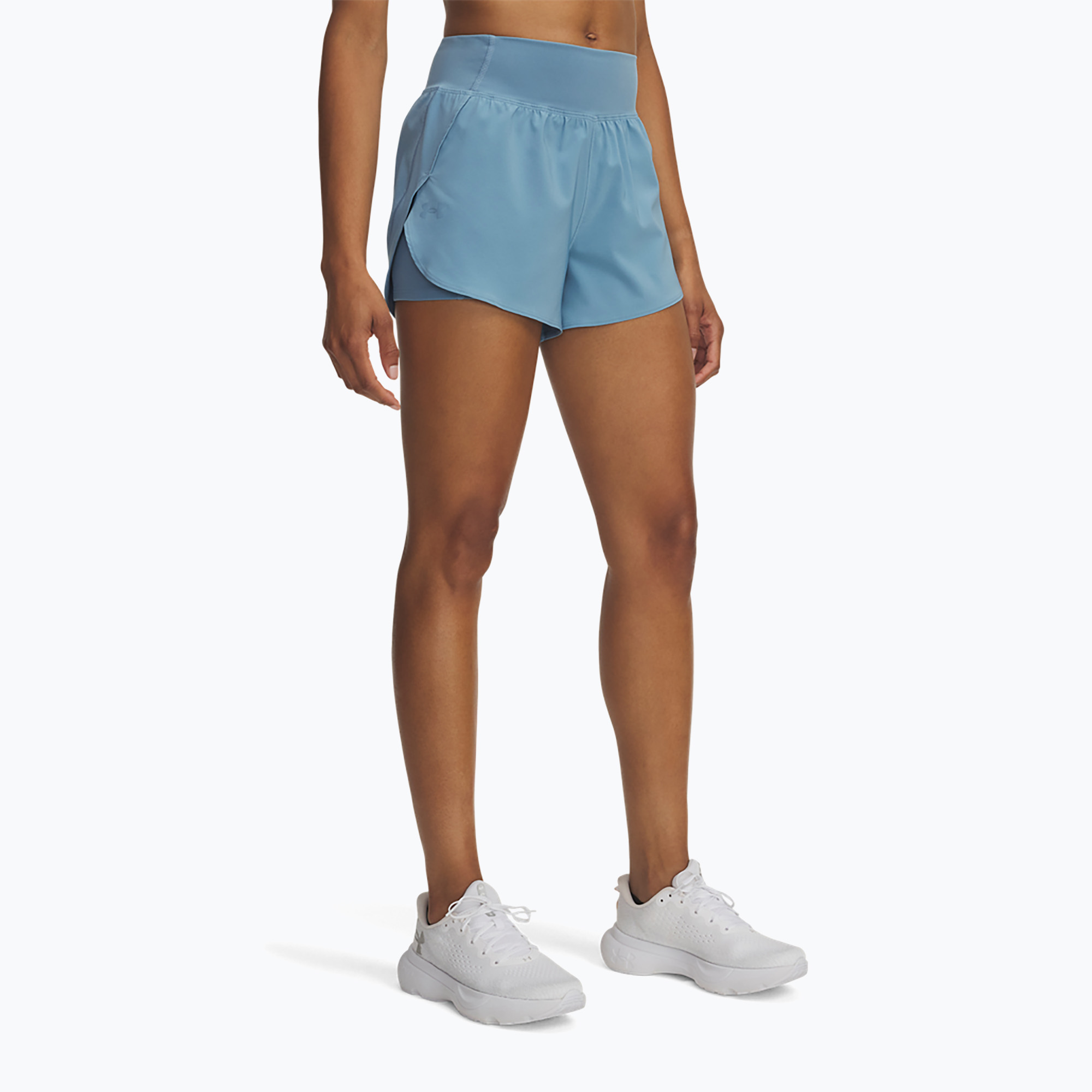 Spodenki damskie Under Armour Flex Woven 2in1 blue smoke/blue smoke 