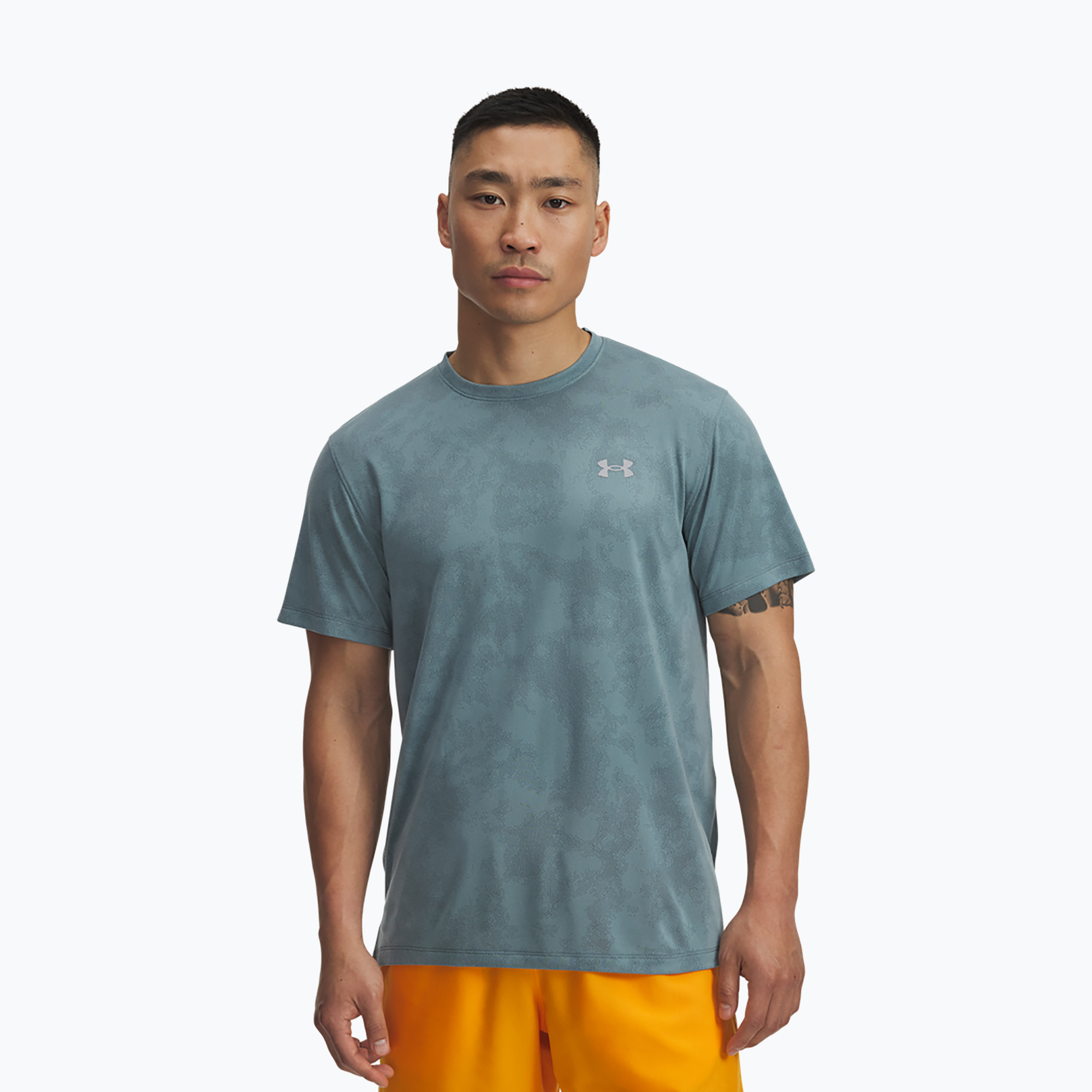 Koszulka do biegania męska Under Armour Launch Camo serpentine/reflective 