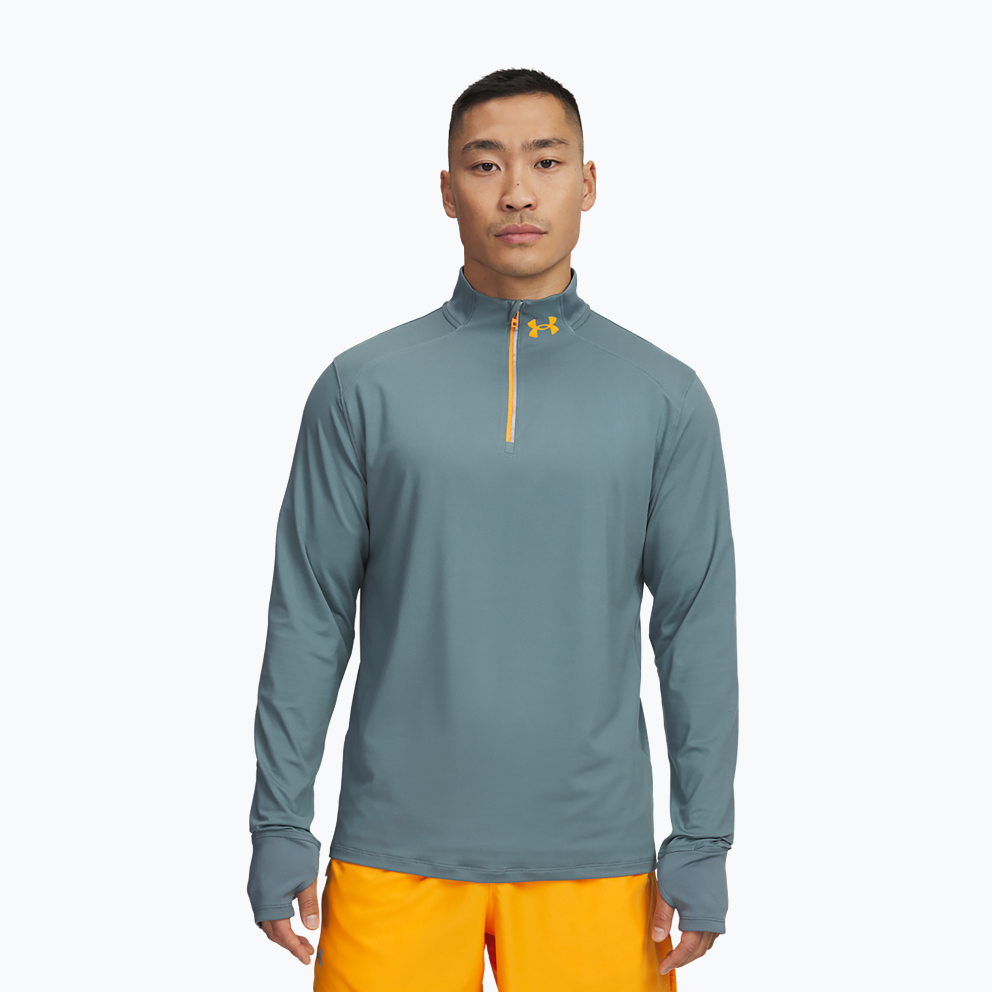 Longsleeve do biegania męski Under Armour Launch Pro 1/4 Zip jasper blue/reflective 