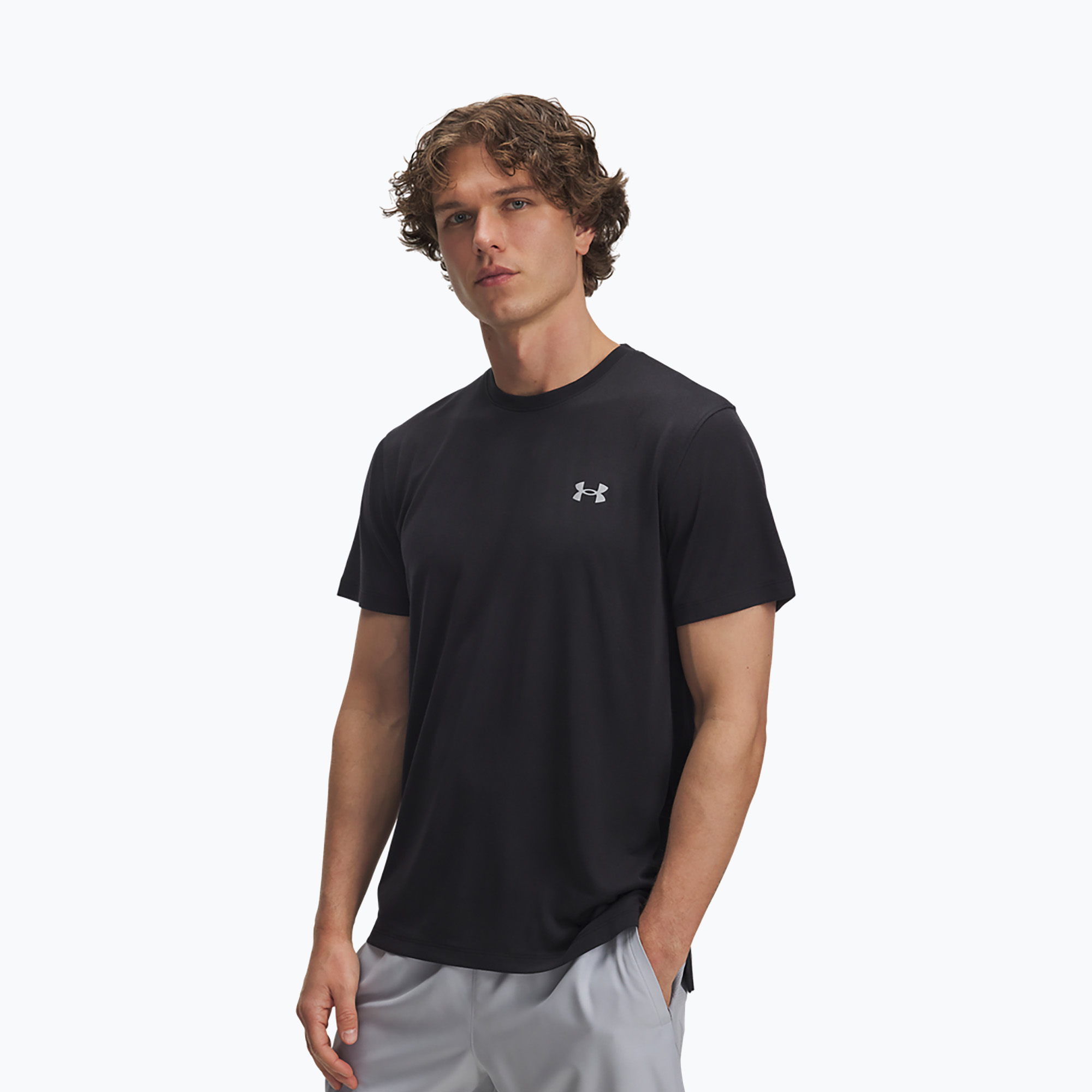 Koszulka do biegania męska Under Armour Launch Camo black/reflective 