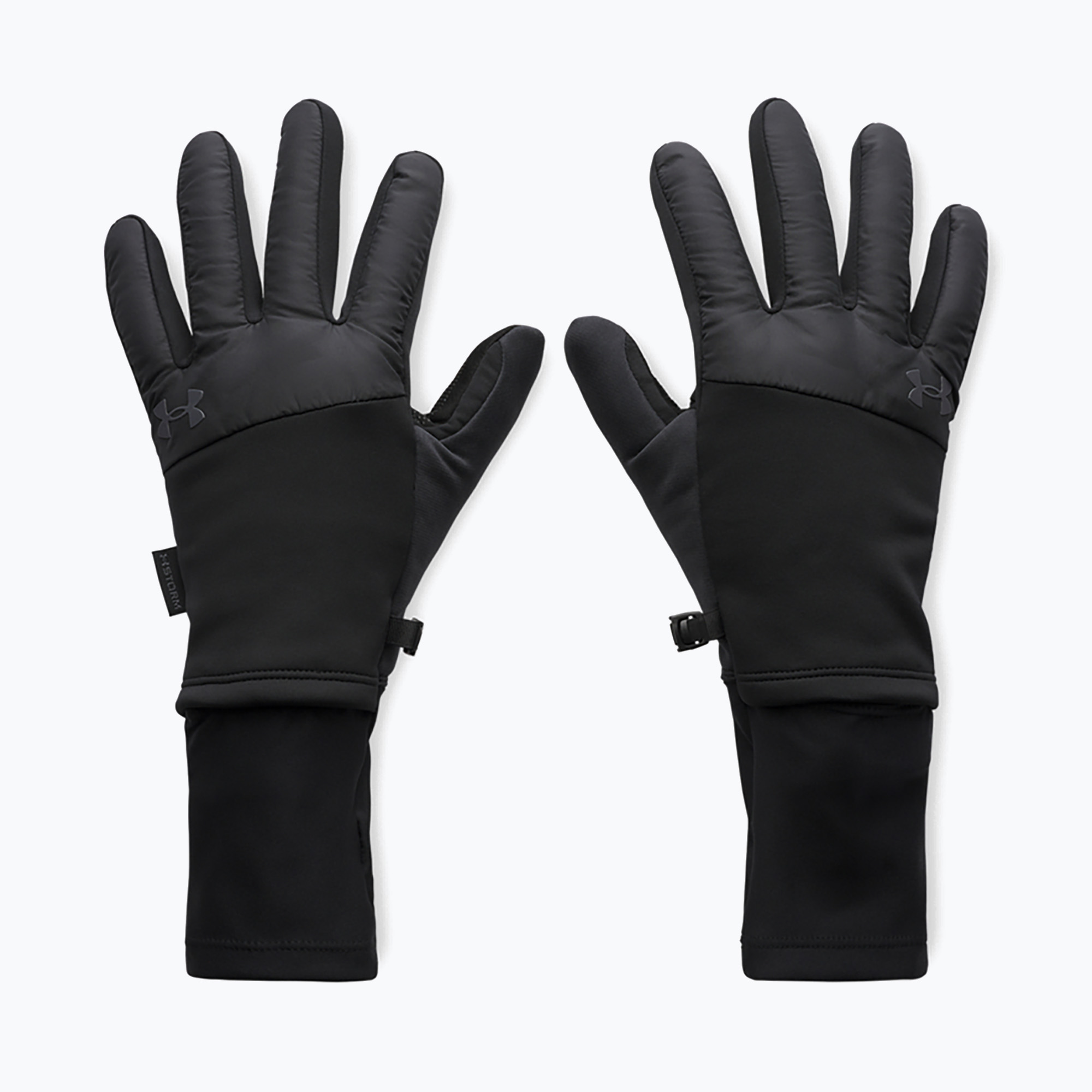 Rękawiczki do biegania męskie Under Armour Storm Fleece Run black/black/reflective 