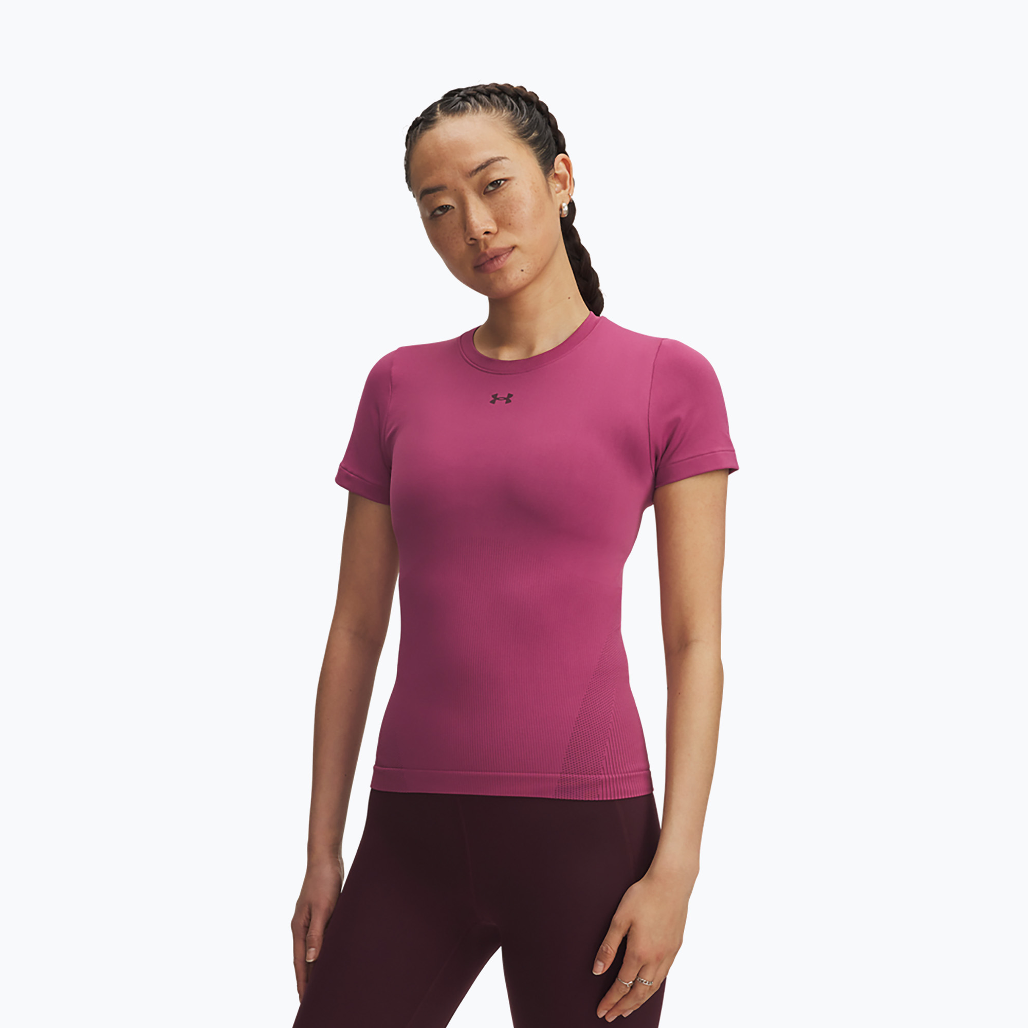 Koszulka treningowa damska Under Armour Vanish Seamless fuchsia dusk/dark maroon/dark maroon 