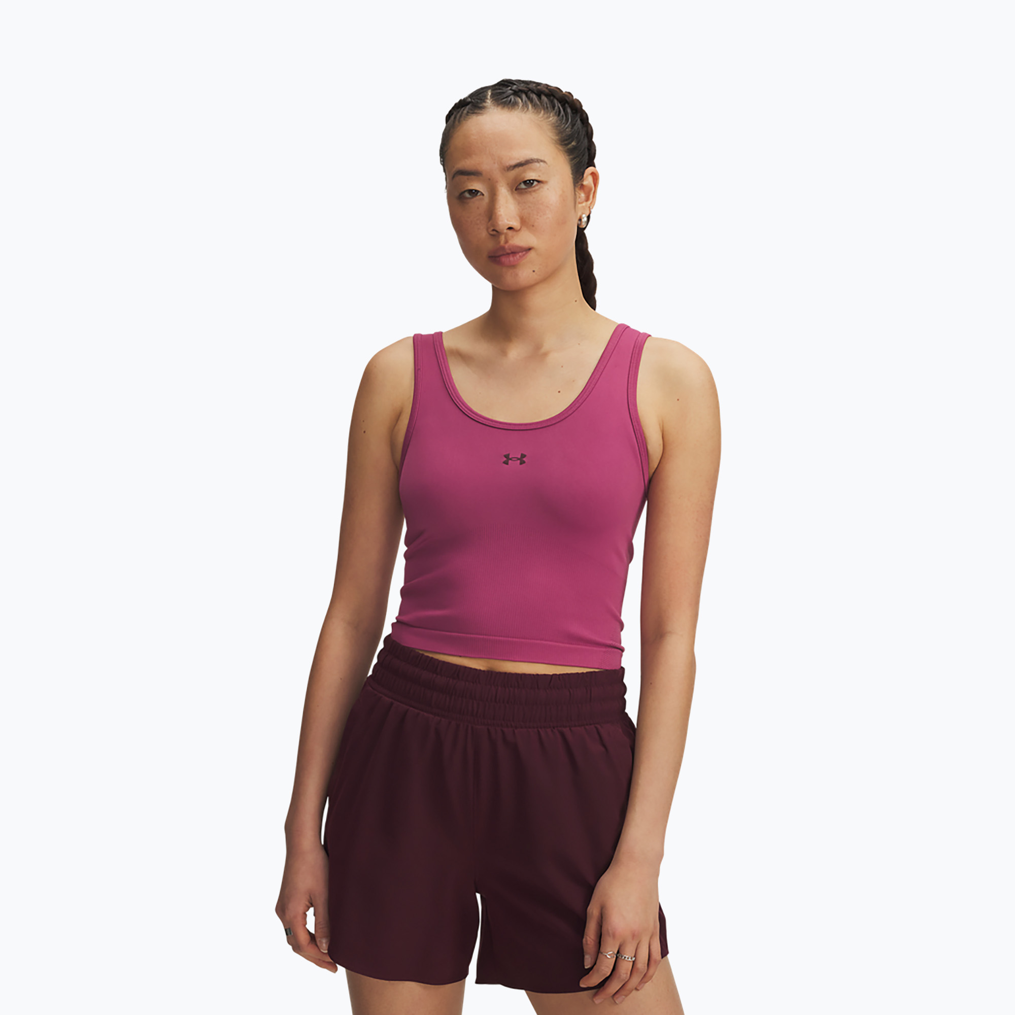 Koszulka treningowa damska Under Armour Vanish Seamless Tank fuchsia dusk/dark maroon/dark maroon 