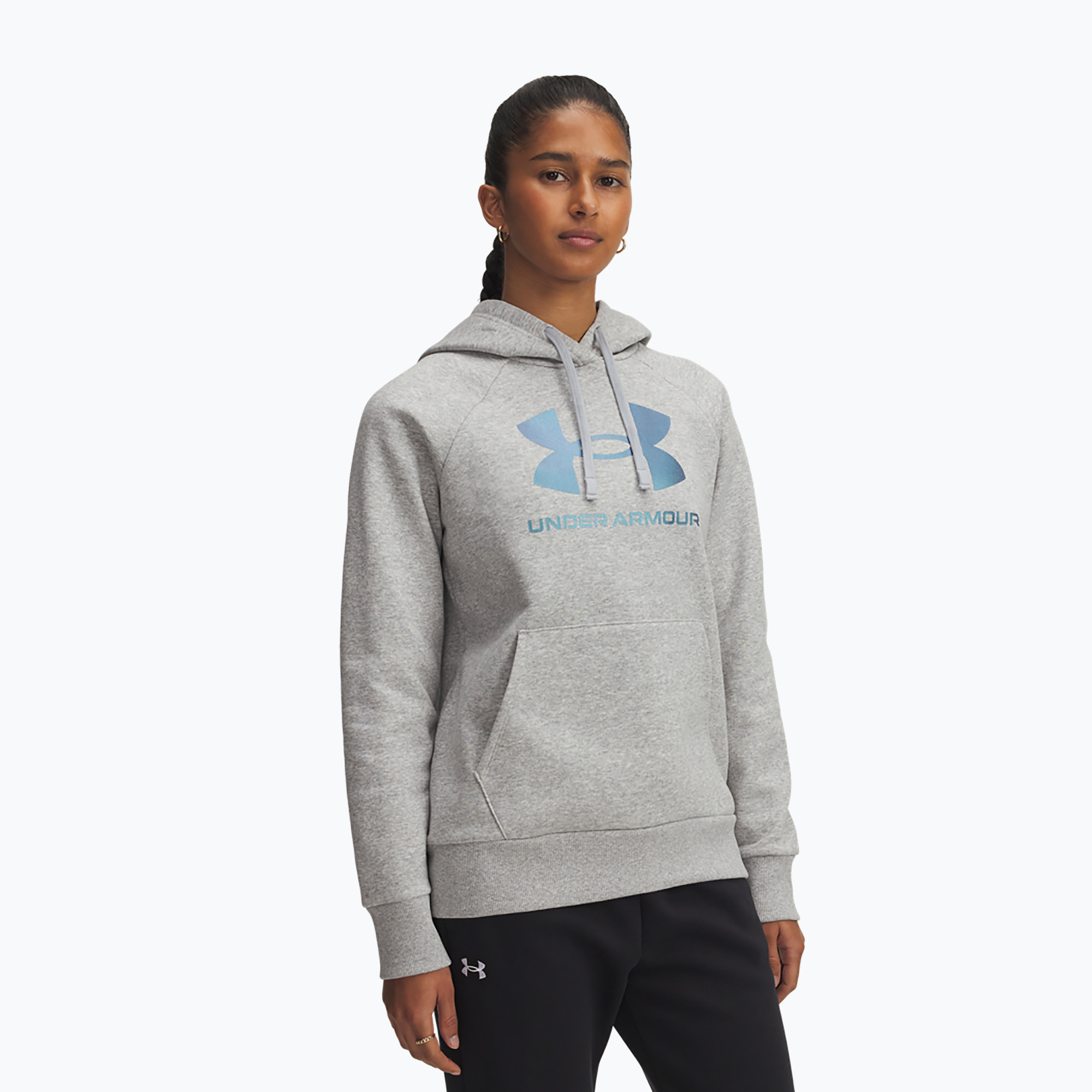 Bluza damska Under Armour Rival Feelce Shimmer Hoody mod gray light heather/iridescent 