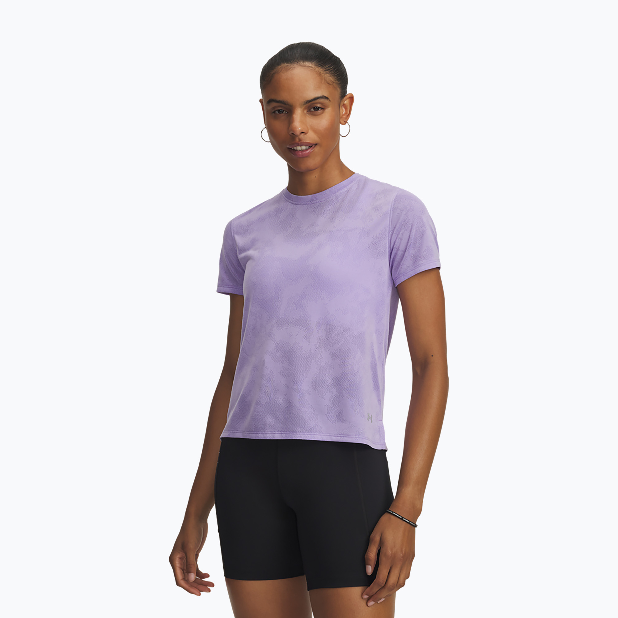 Koszulka do biegania damska Under Armour Launch Jacquard transparent/reflective 