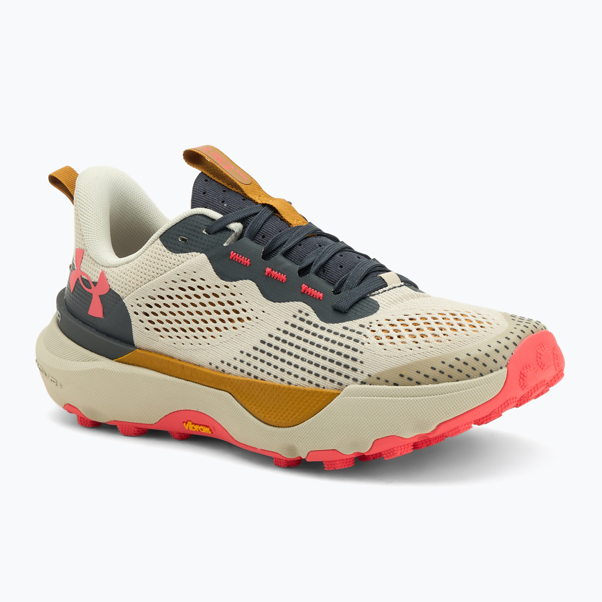 Buty do biegania męskie Under Armour Infinite Pro Trail khaki base/anthracite/racer red 