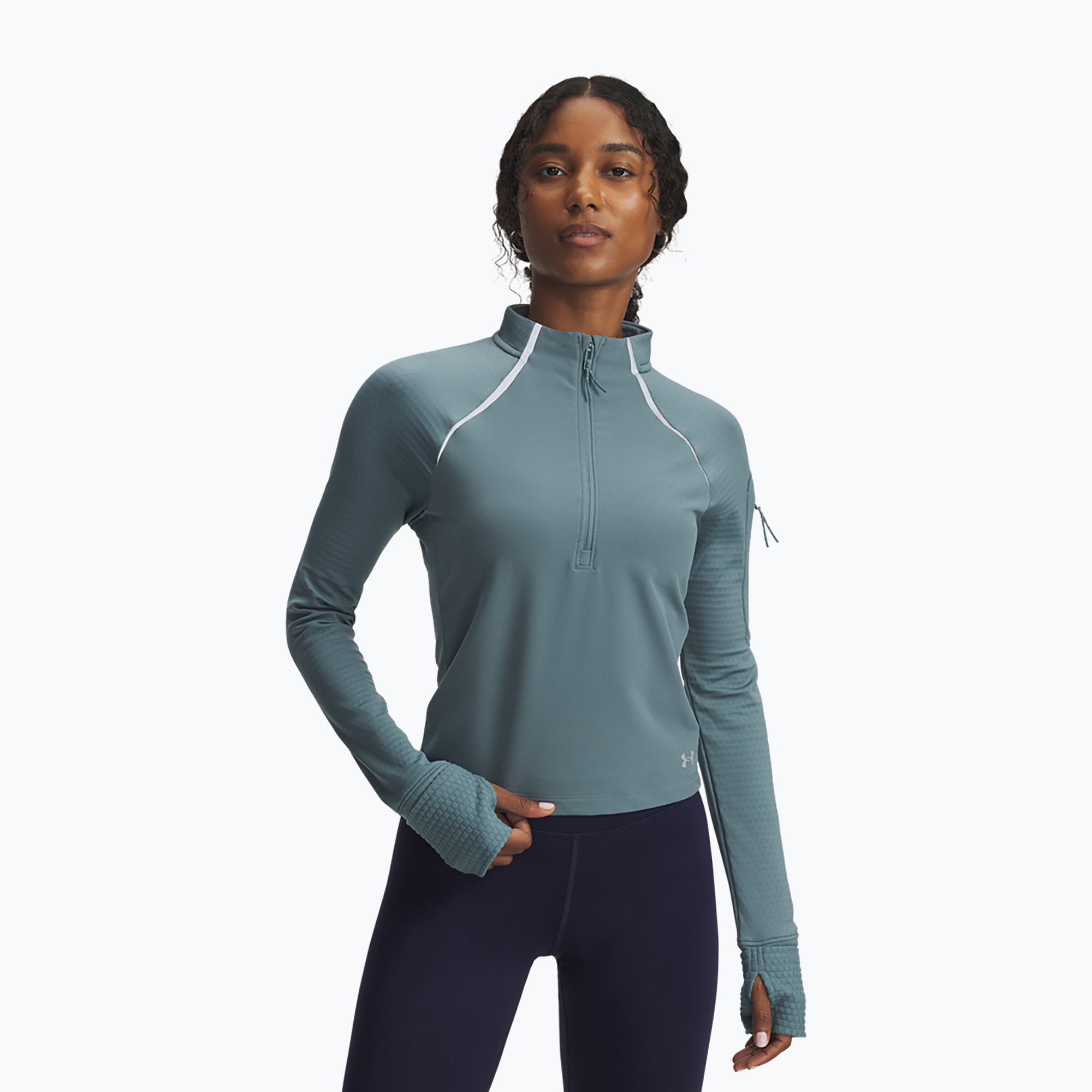 Bluza do biegania damska Under Armour Pro Half Zip jasper blue/reflective 