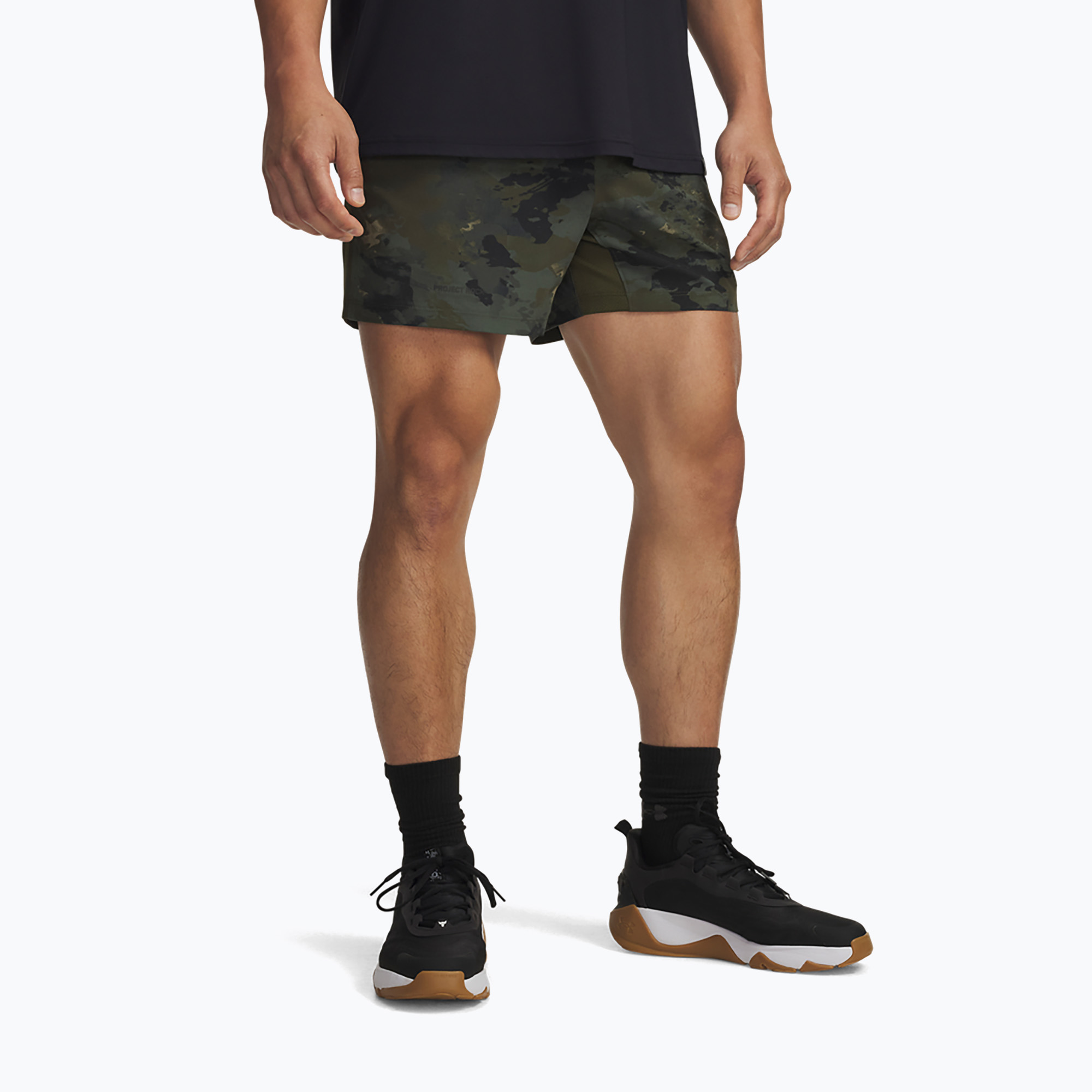 Spodenki treningowe męskie Under Armour Project Rock Ultimate expedition green/black 