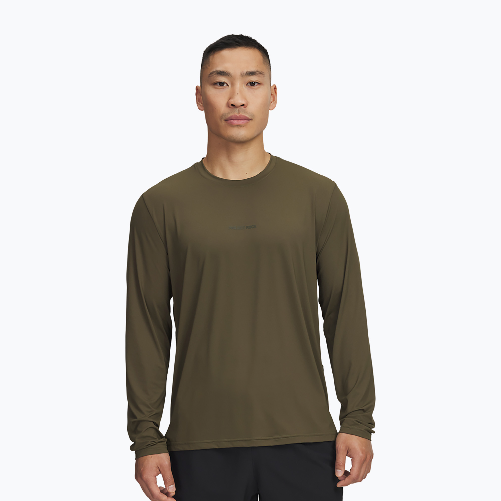 Longsleeve treningowy męski Under Armour Project Rock Iso Chill expedition green/baroque green 