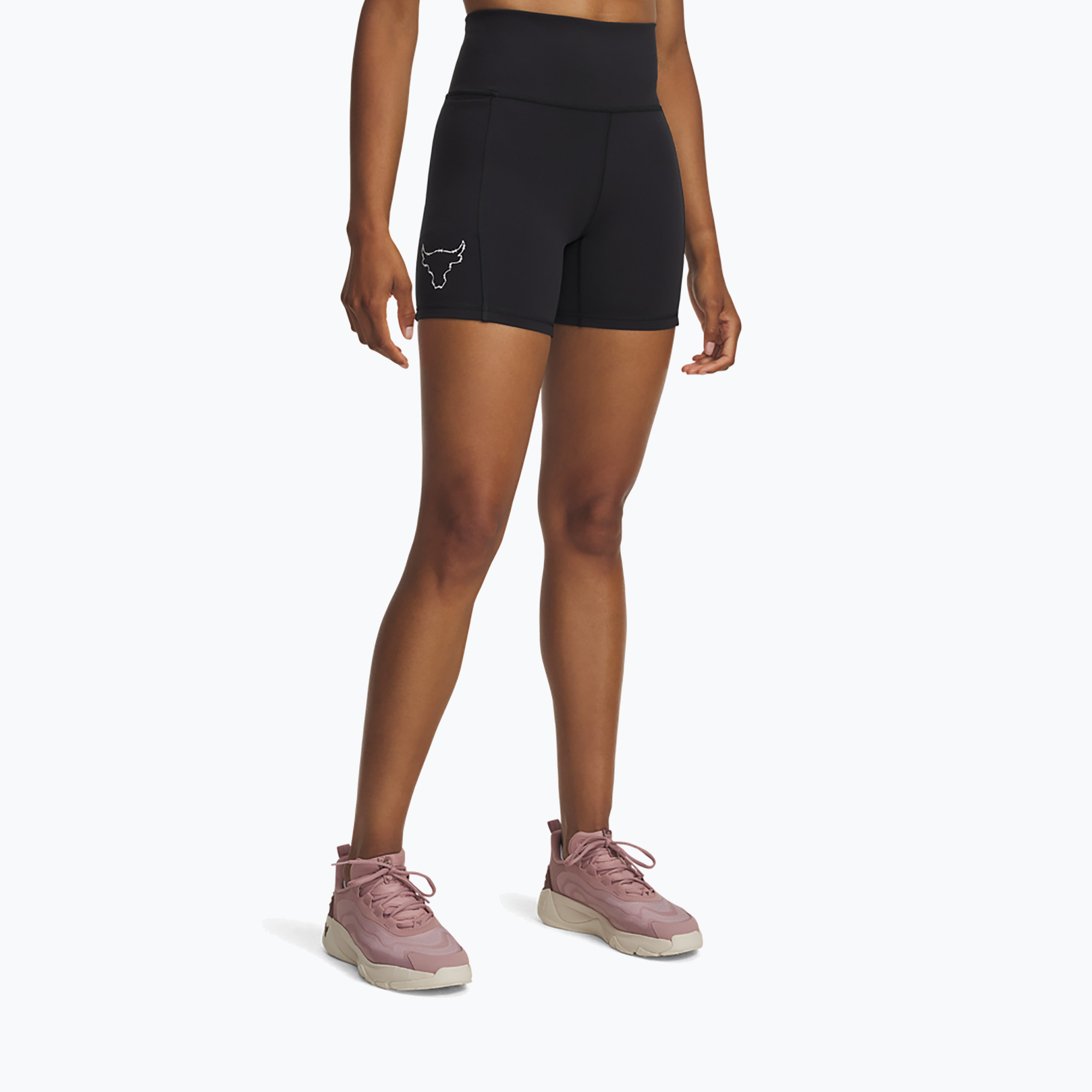 Spodenki treningowe damskie Under Armour Project Rock Middie black/anthracite 