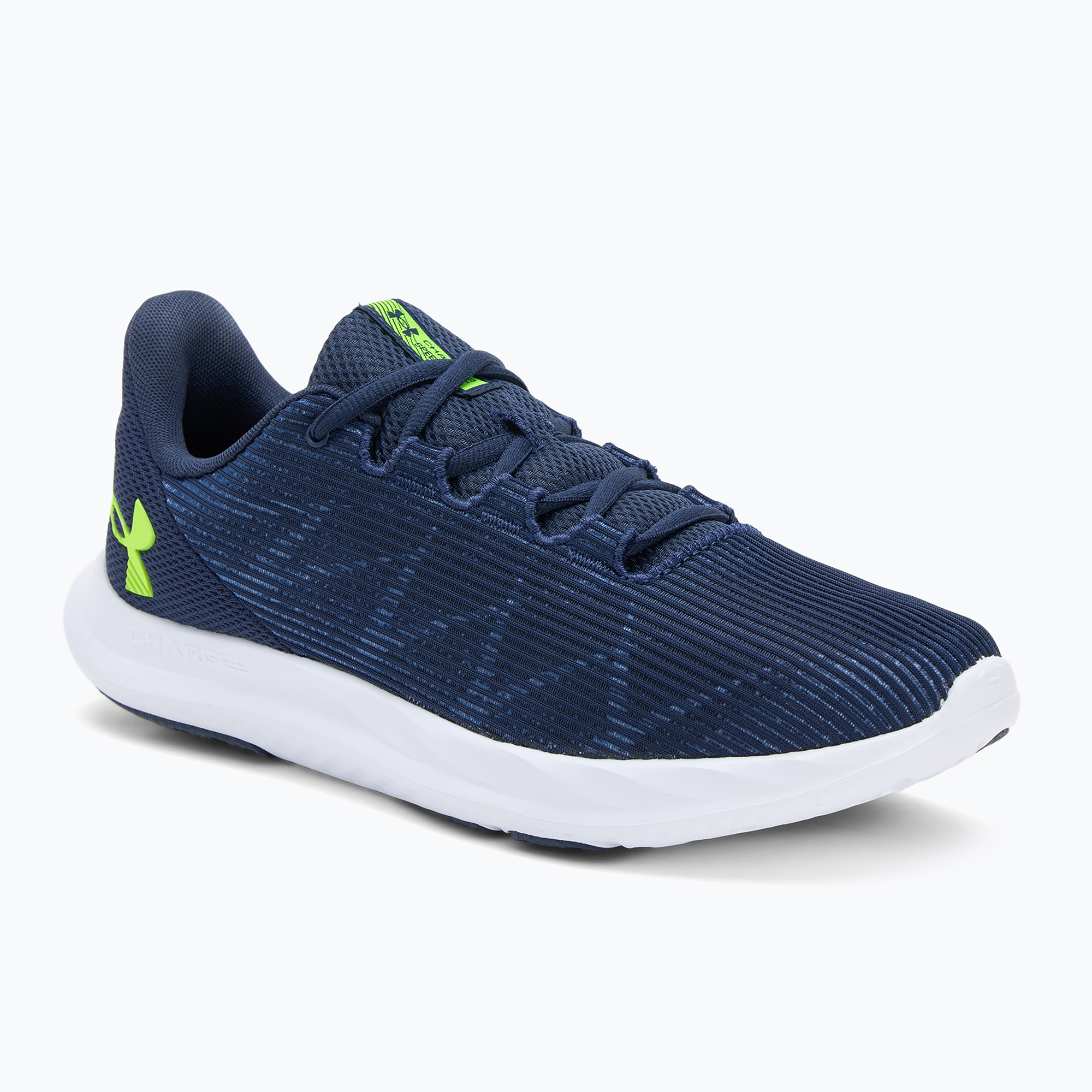 Buty do biegania męskie Under Armour Charged Speed Swift washed navy/black/high vis yellow 
