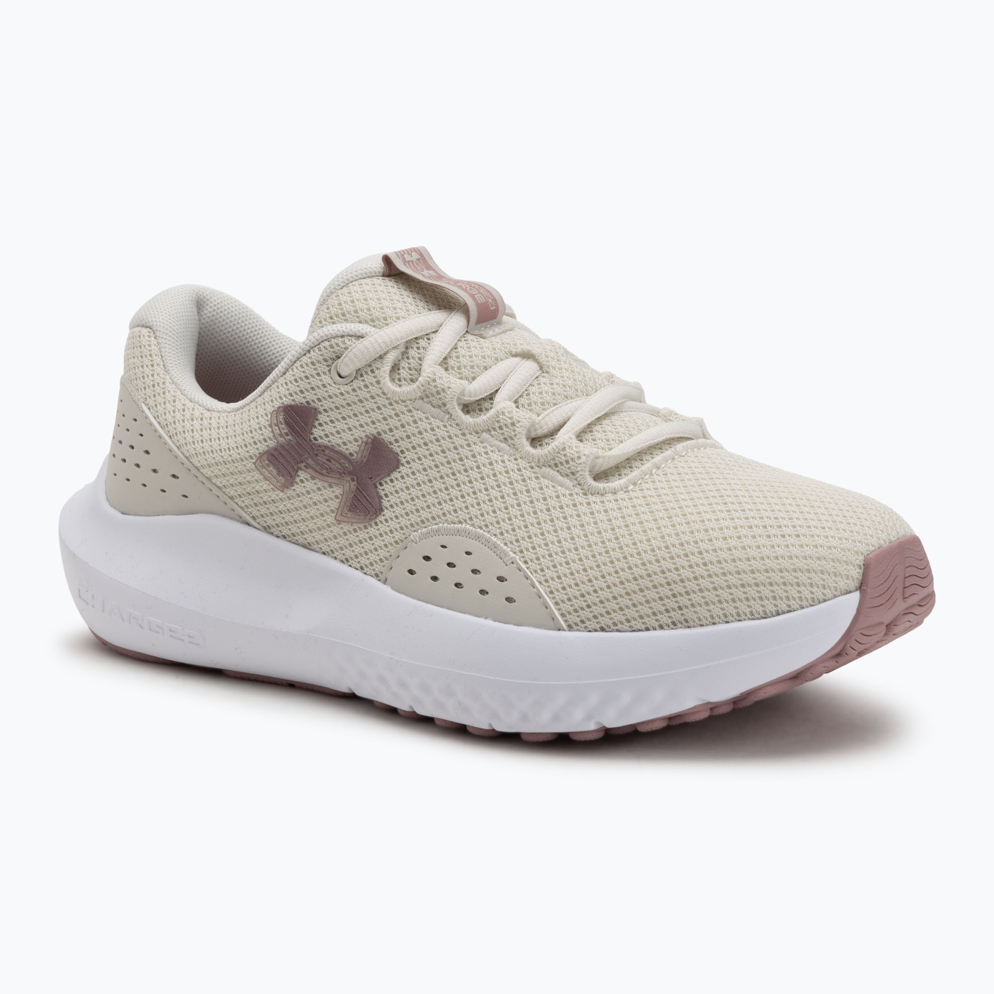 Buty do biegania damskie Under Armour Charged Surge 4 summitwhite/touralinepink/metalltourmalinepink