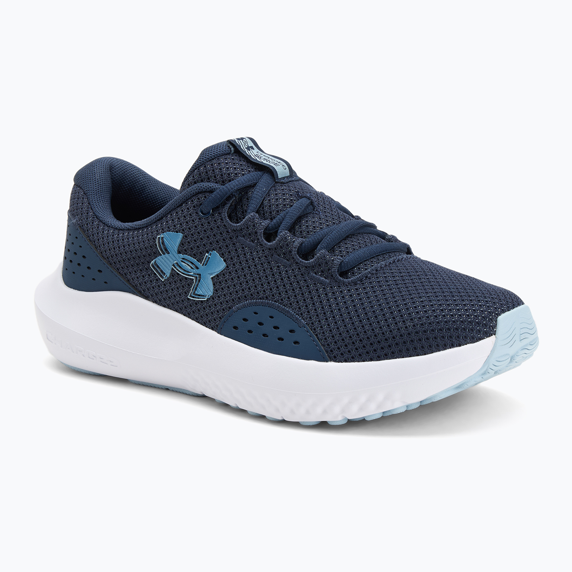 Buty do biegania damskie Under Armour Charged Surge 4 washed navy/blue calm/metallic blue calm 