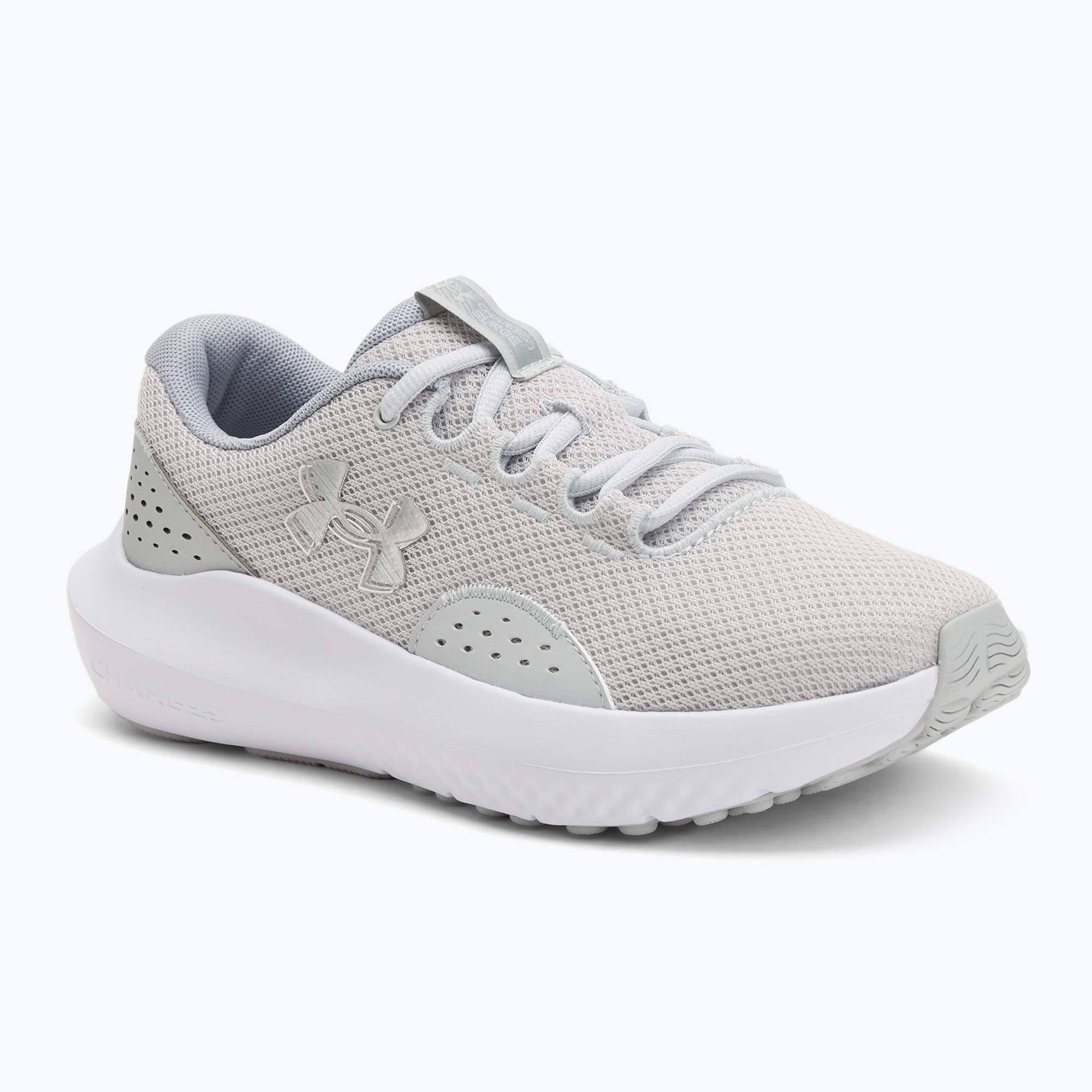 Buty do biegania damskie Under Armour Charged Surge 4 halo gray/metallic silver/metallic silver 