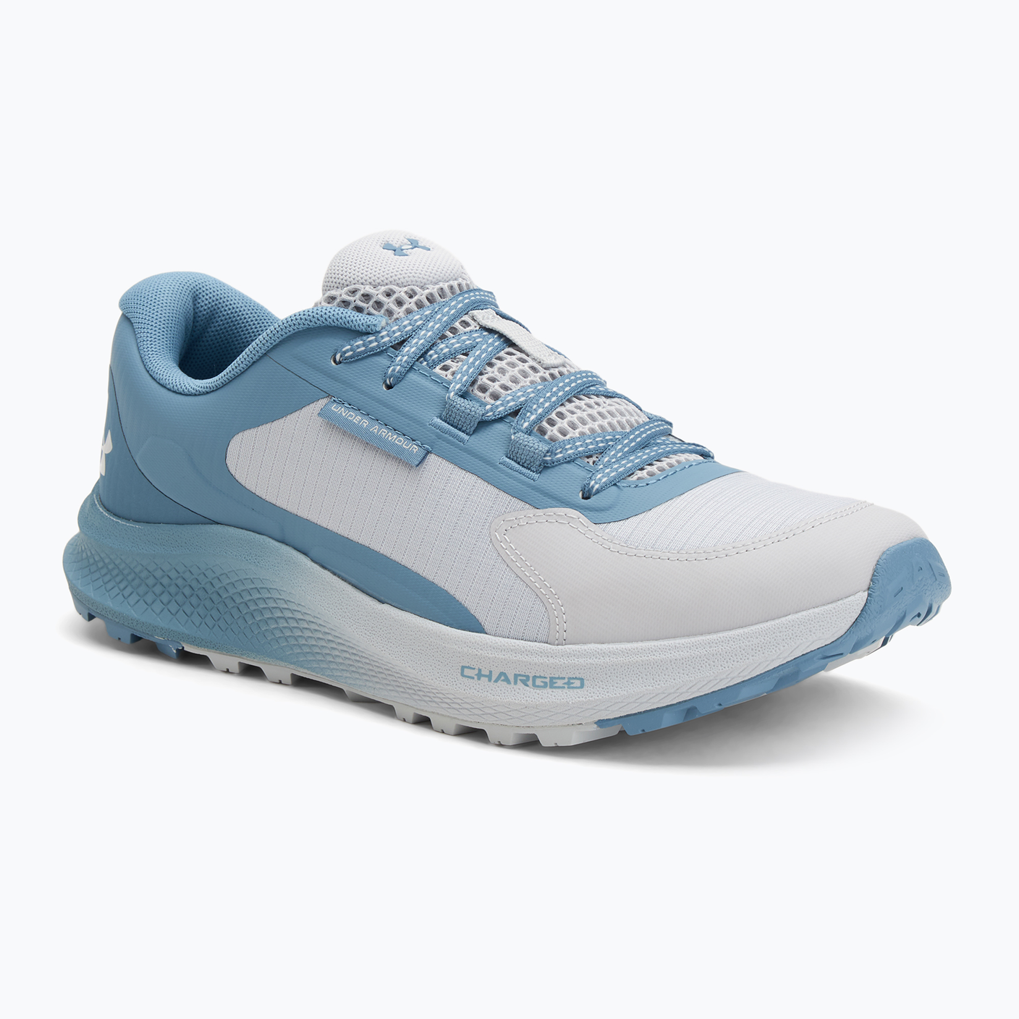 Buty do biegania damskie Under Armour Charged Bandit Trail 3 halo gray/blue smoke/nimbus blue 