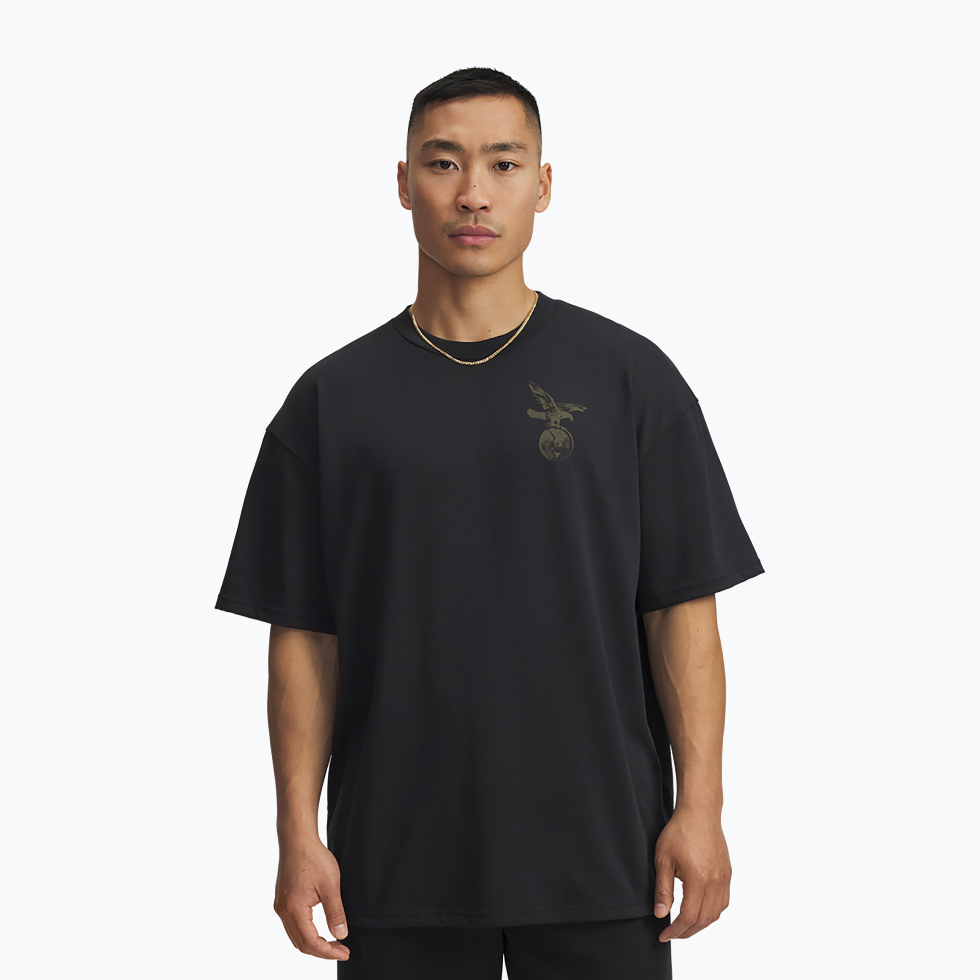 Koszulka treningowa męska Under Armour Project Rock Q4 black/expedition green 