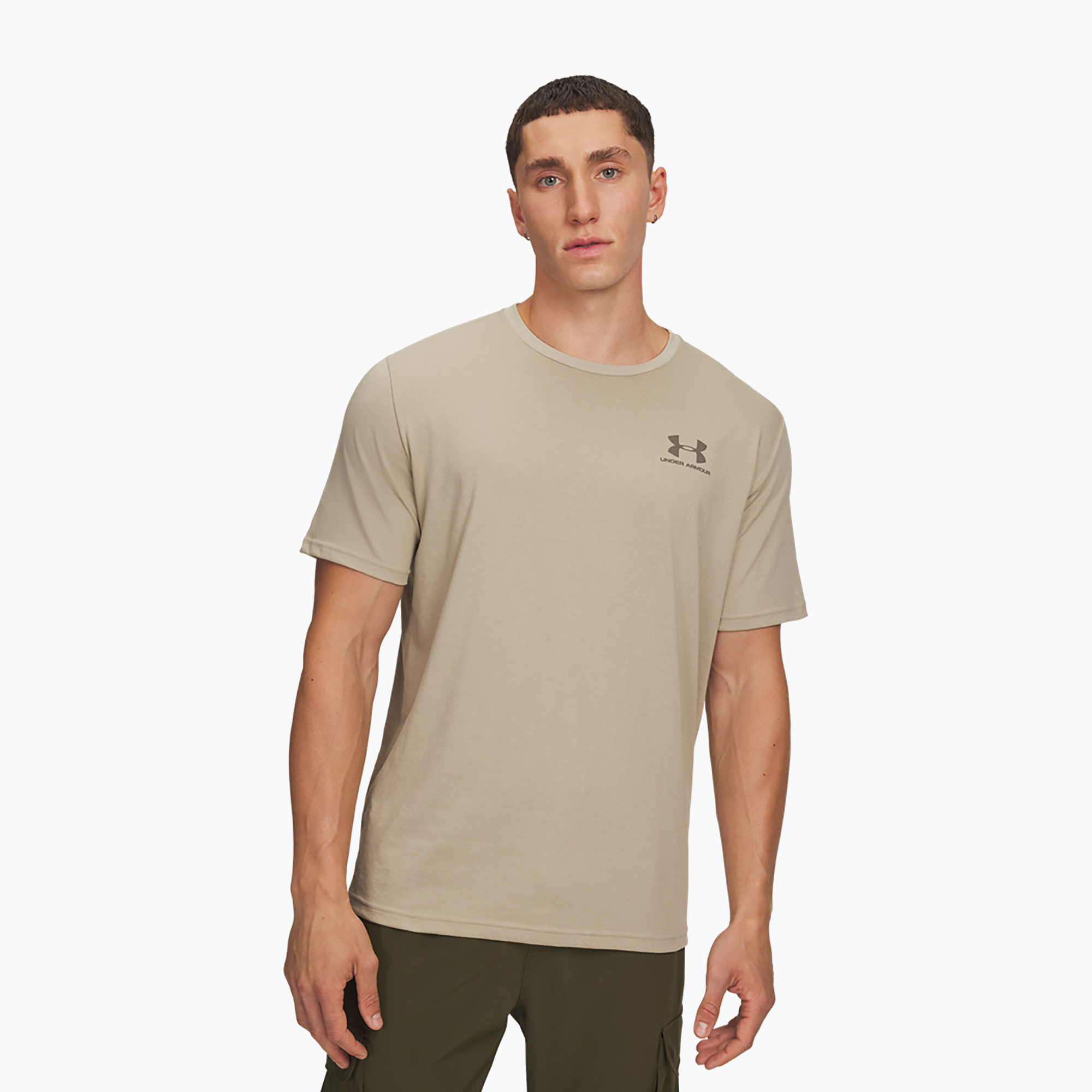 Koszulka męska Under Armour Sportstyle Left Chest city khaki/taupe dusk 