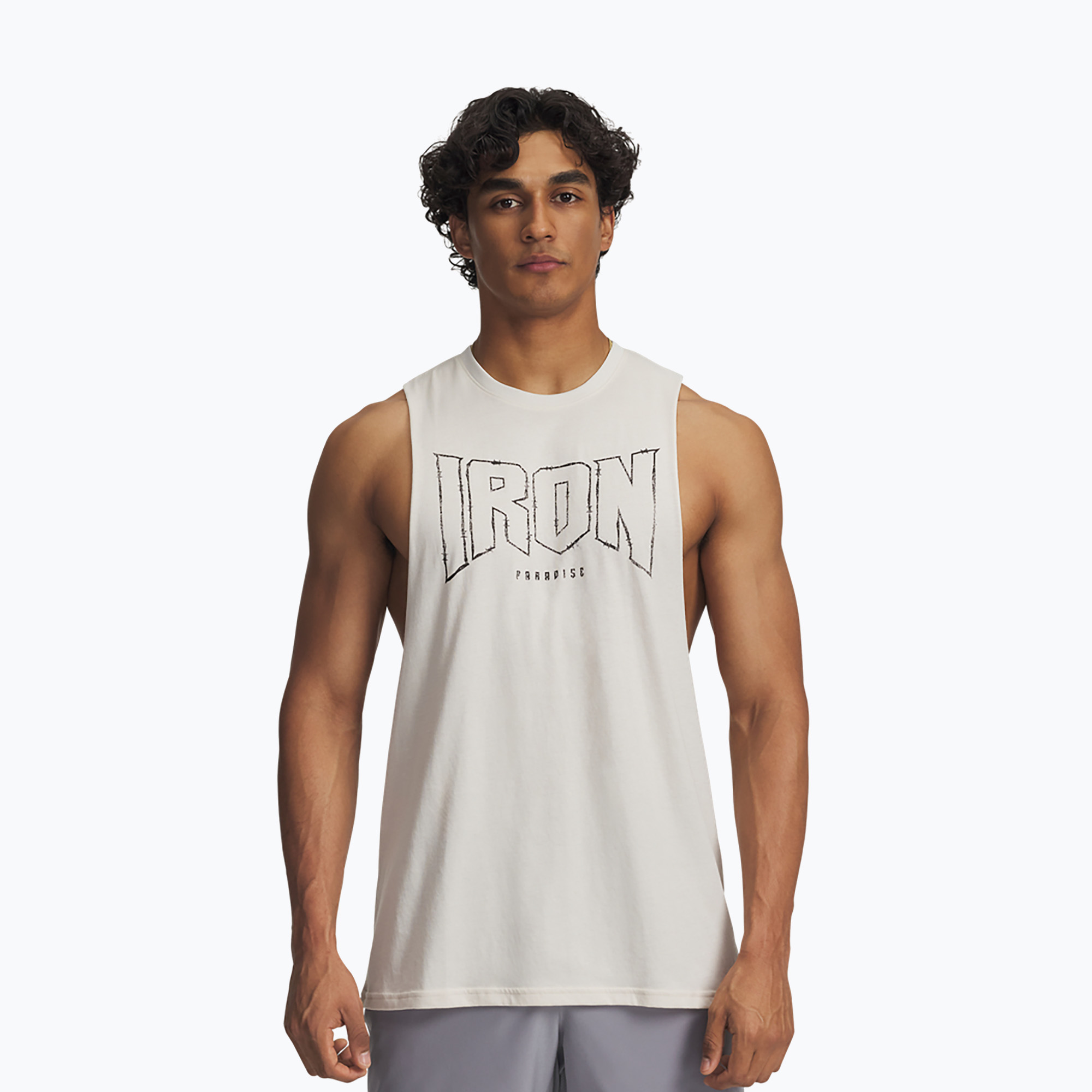 Koszulka treningowa męska Under Armour Project Rock stone/black 