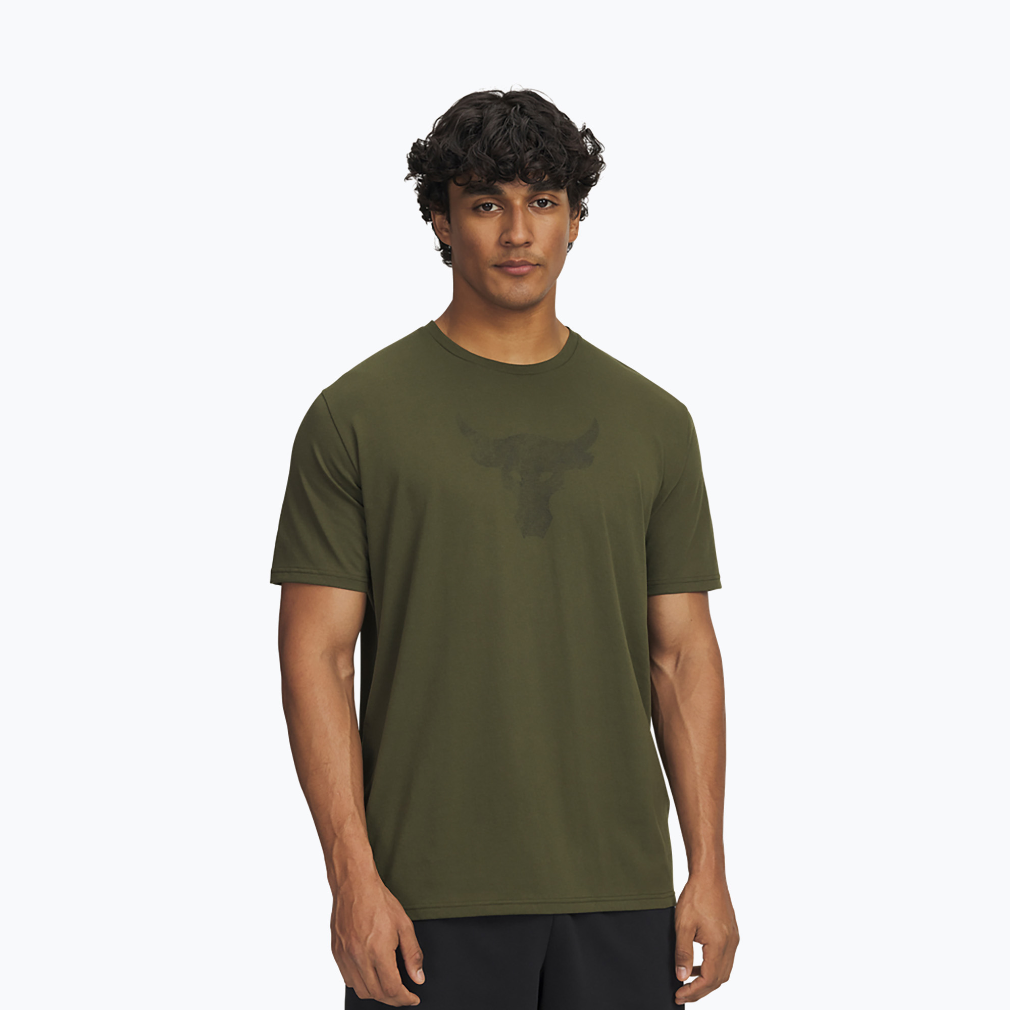 Koszulka treningowa męska Under Armour Project Rock Payoff Graphic expedition green/black 