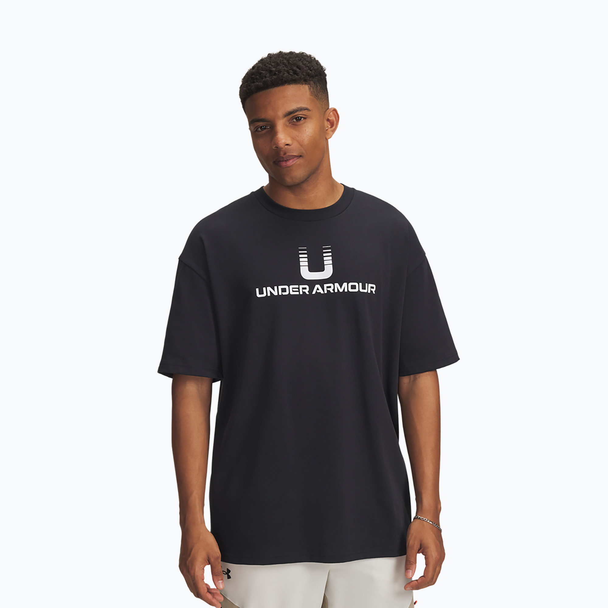 Koszulka męska Under Armour Logo Heayweight black/white 