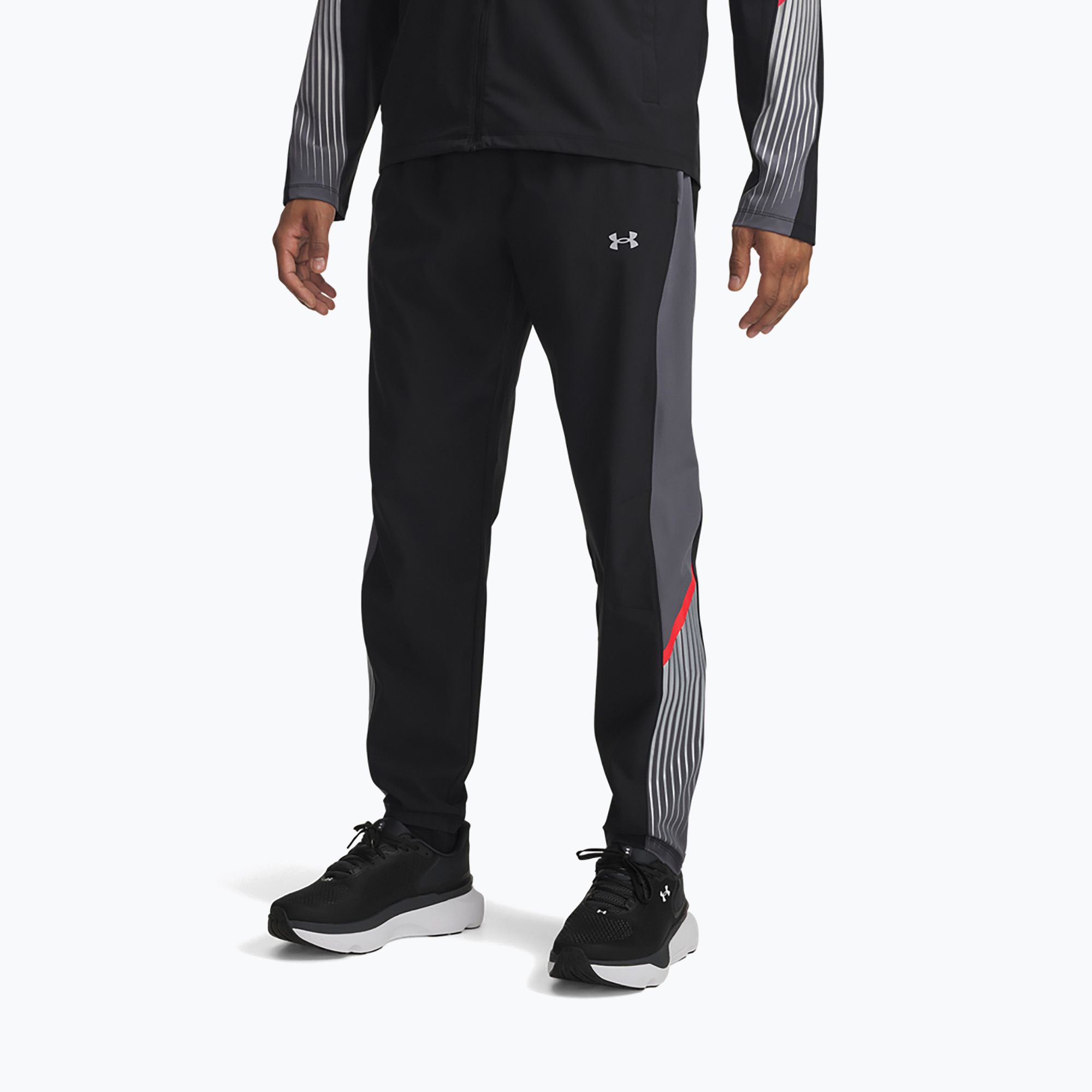 Spodnie do biegania męskie Under Armour Velociti Storm black/castlerock/reflective 