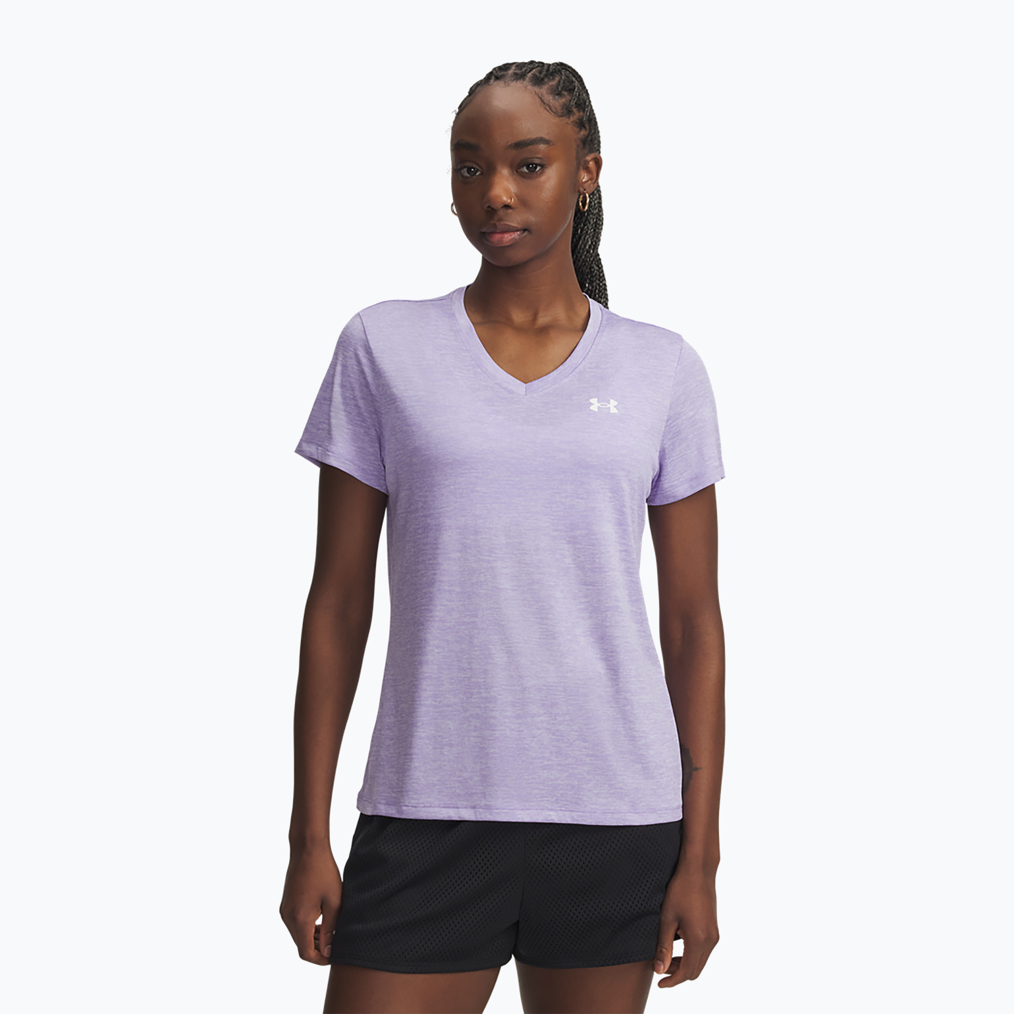 Koszulka treningowa damska Under Armour Tech V-Twist transparent/white 